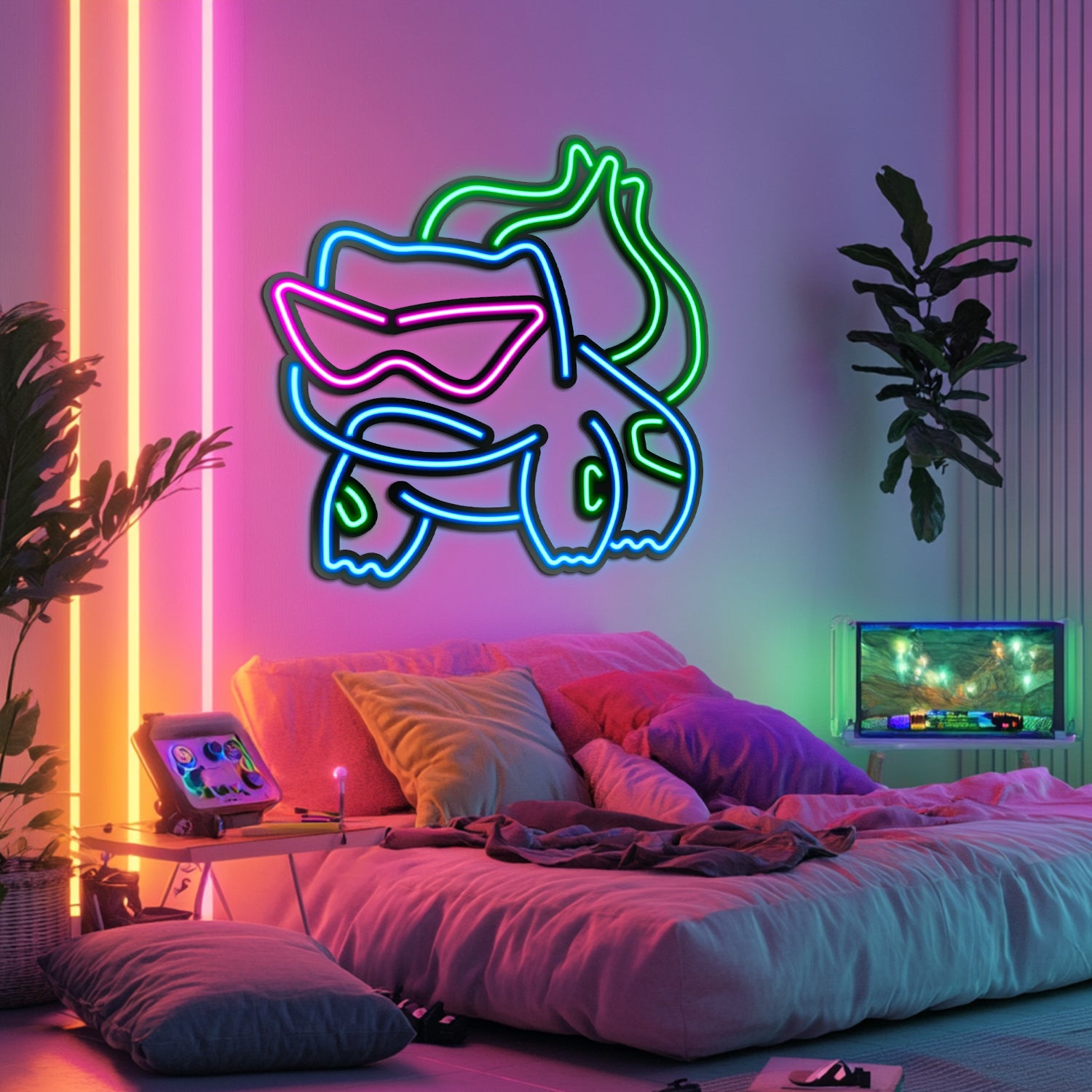 Bulbasaur Metal Neon Wall Art- LN0048