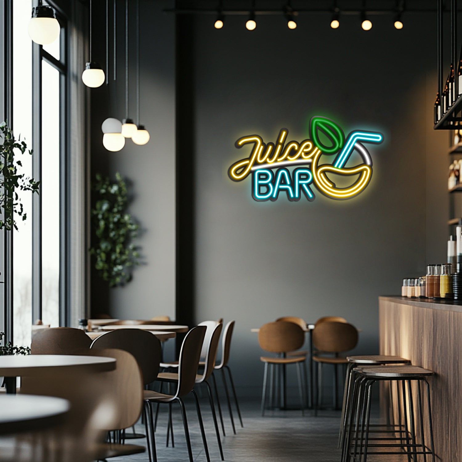 Juice Bar Metal Neon Wall Art- LN0035