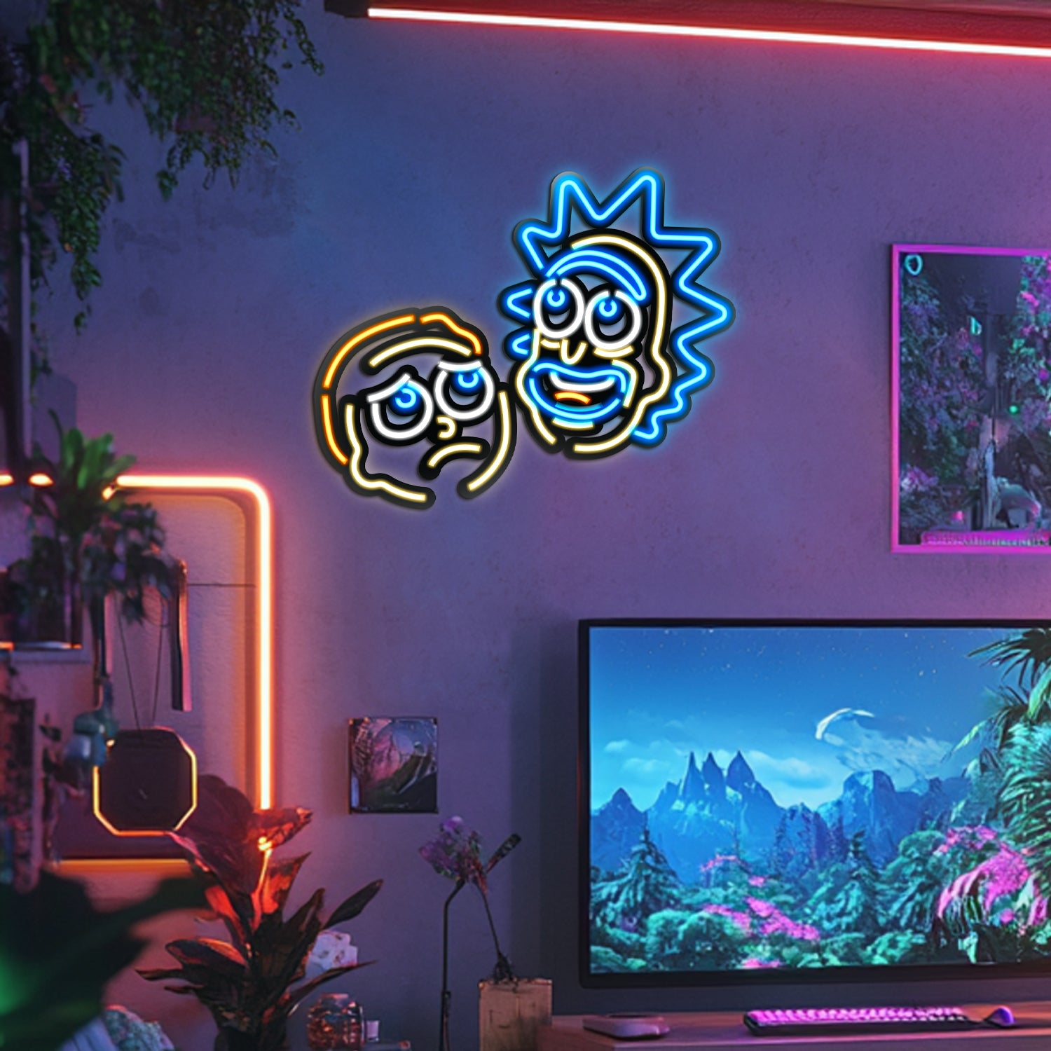 Rick and Morty Metal Neon Wall Art- LN0052