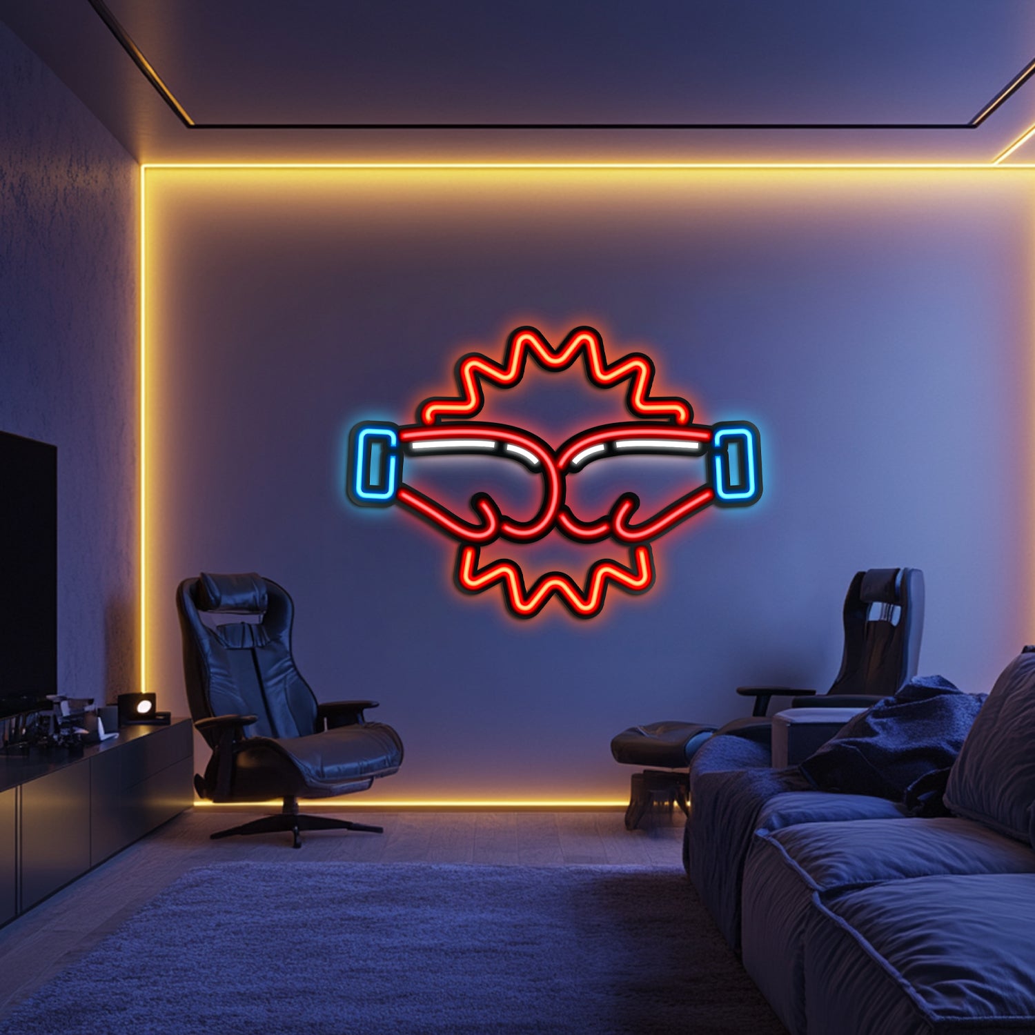 Fist Bump Metal Neon Wall Art- LN0076