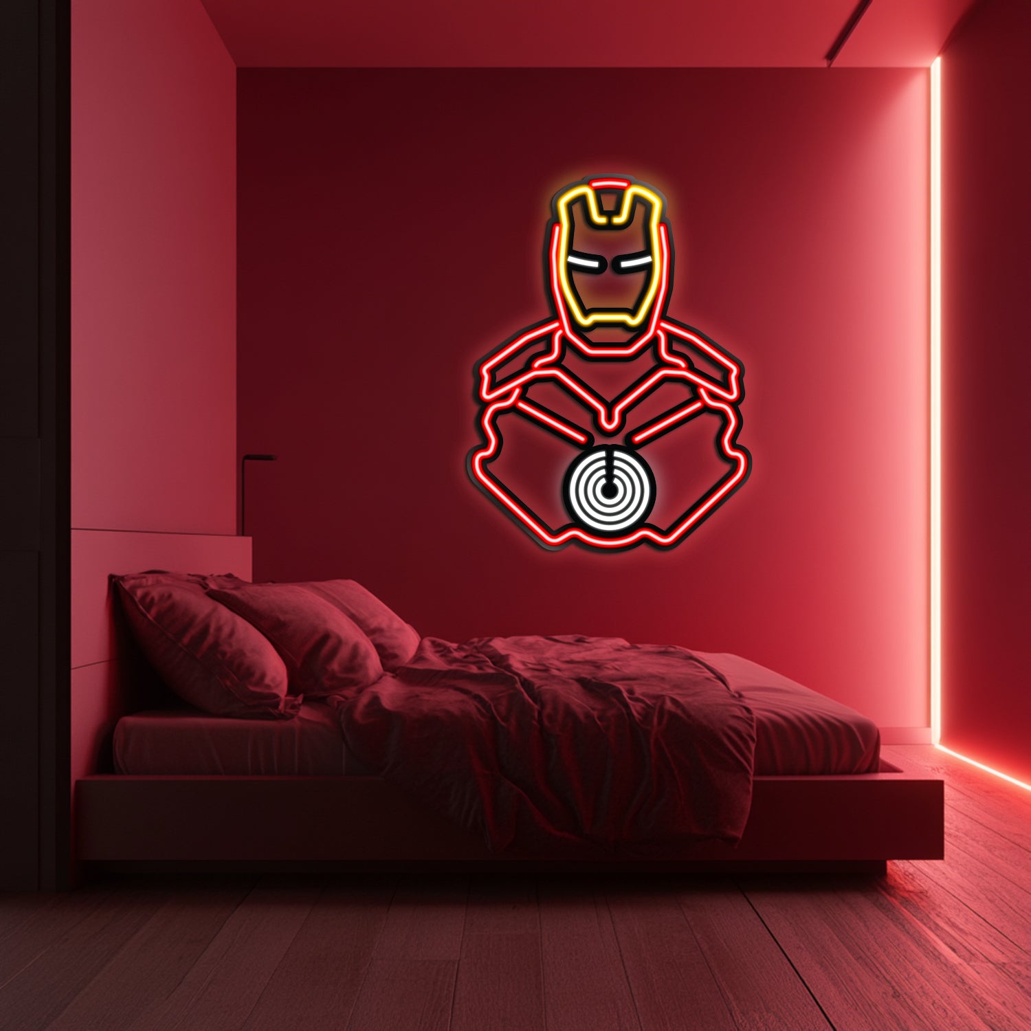 Iron Man Metal Neon Wall Art- LN0081