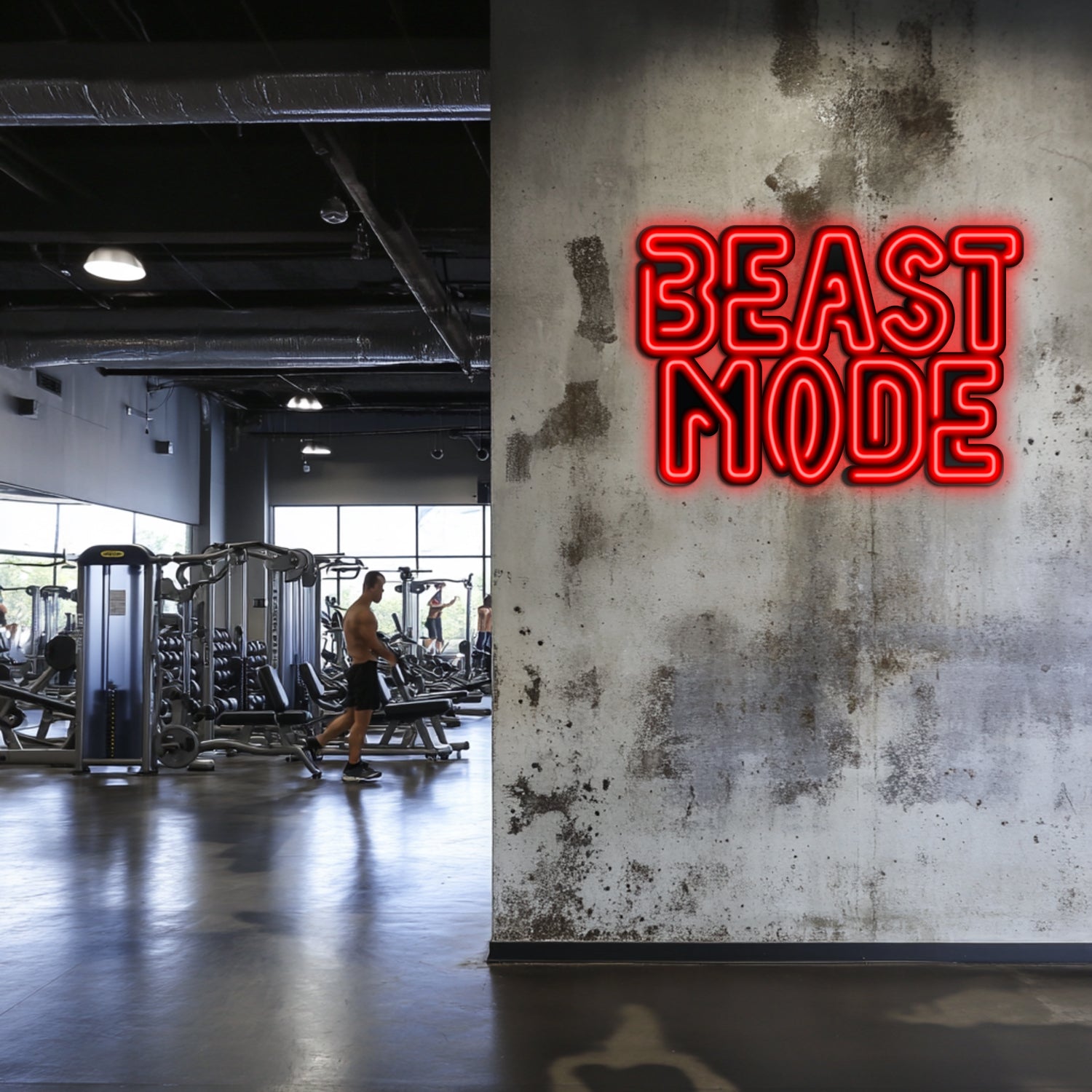 Beast Mode Metal Neon Wall Art- LN0070