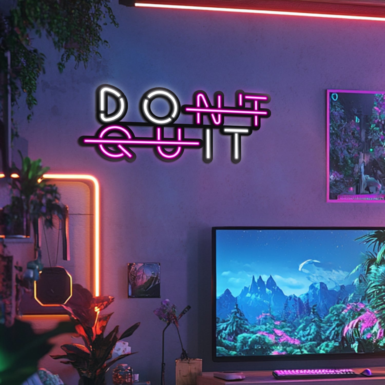 Don't Quit Metal Neon Wall Art- LN0074