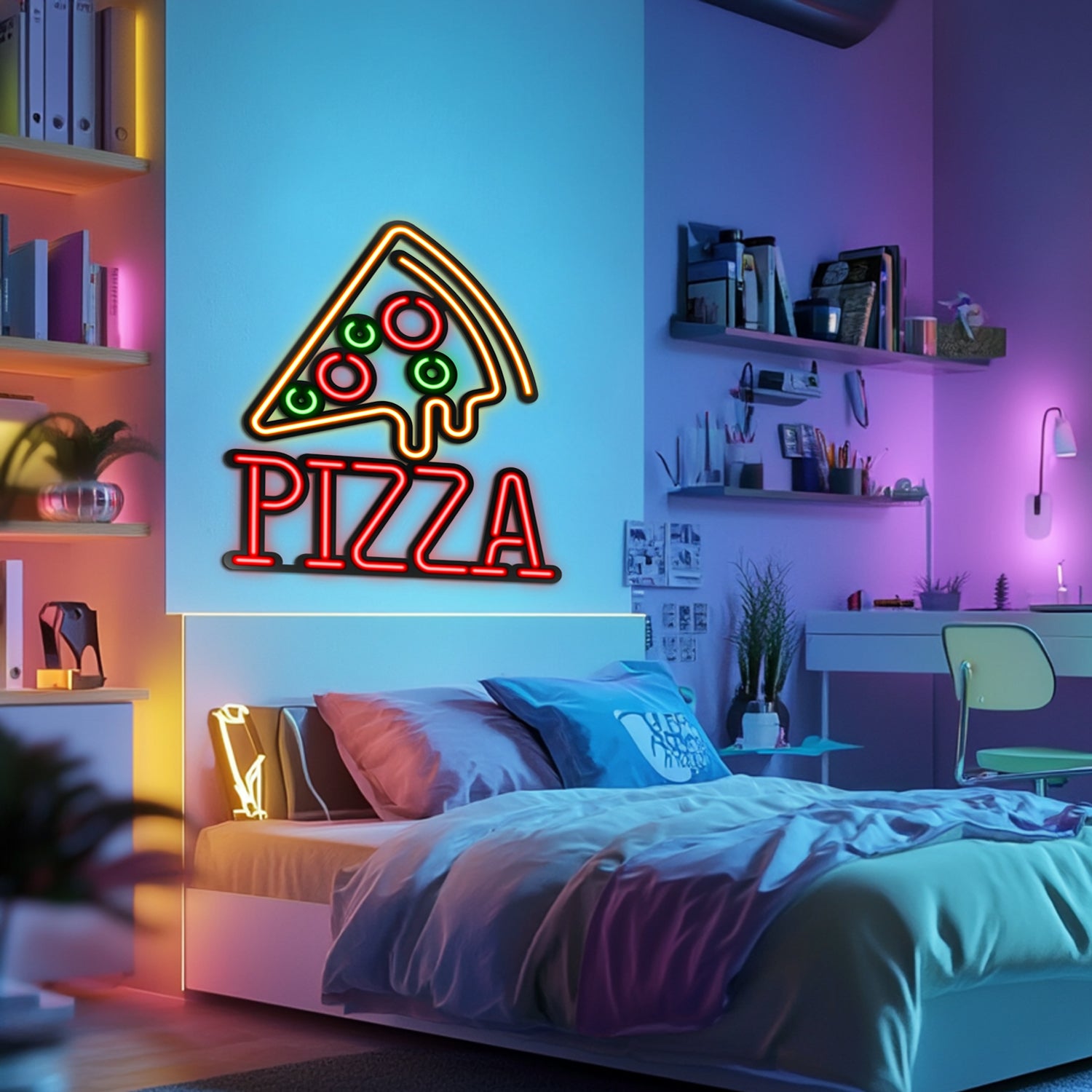 Pizza Metal Neon Wall Art- LN0040