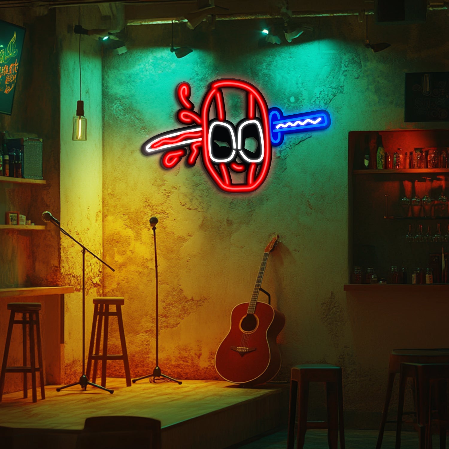 Deadpool Metal Neon Wall Art- LN0079