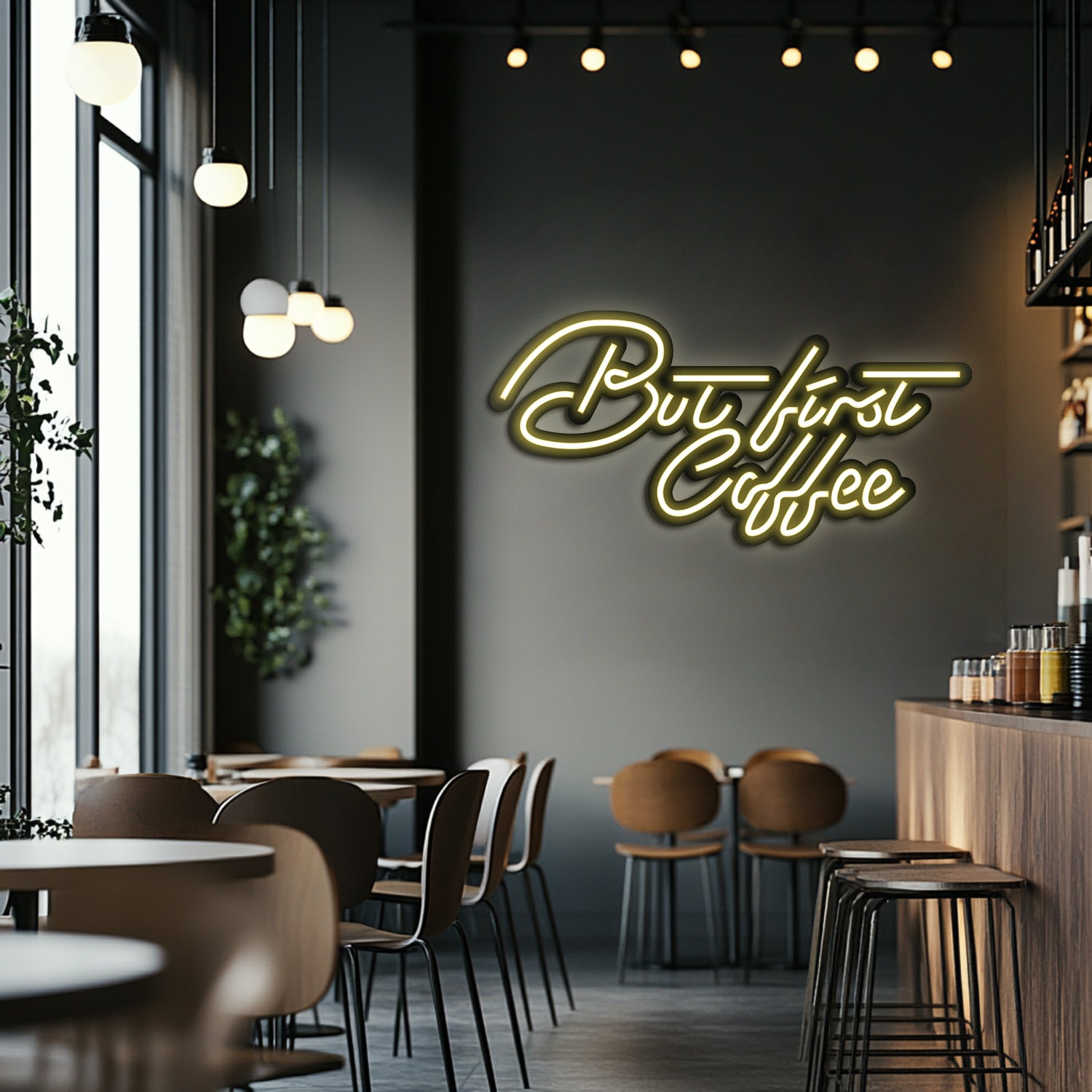 Coffee Lovers Metal Neon Wall Art- LN0028