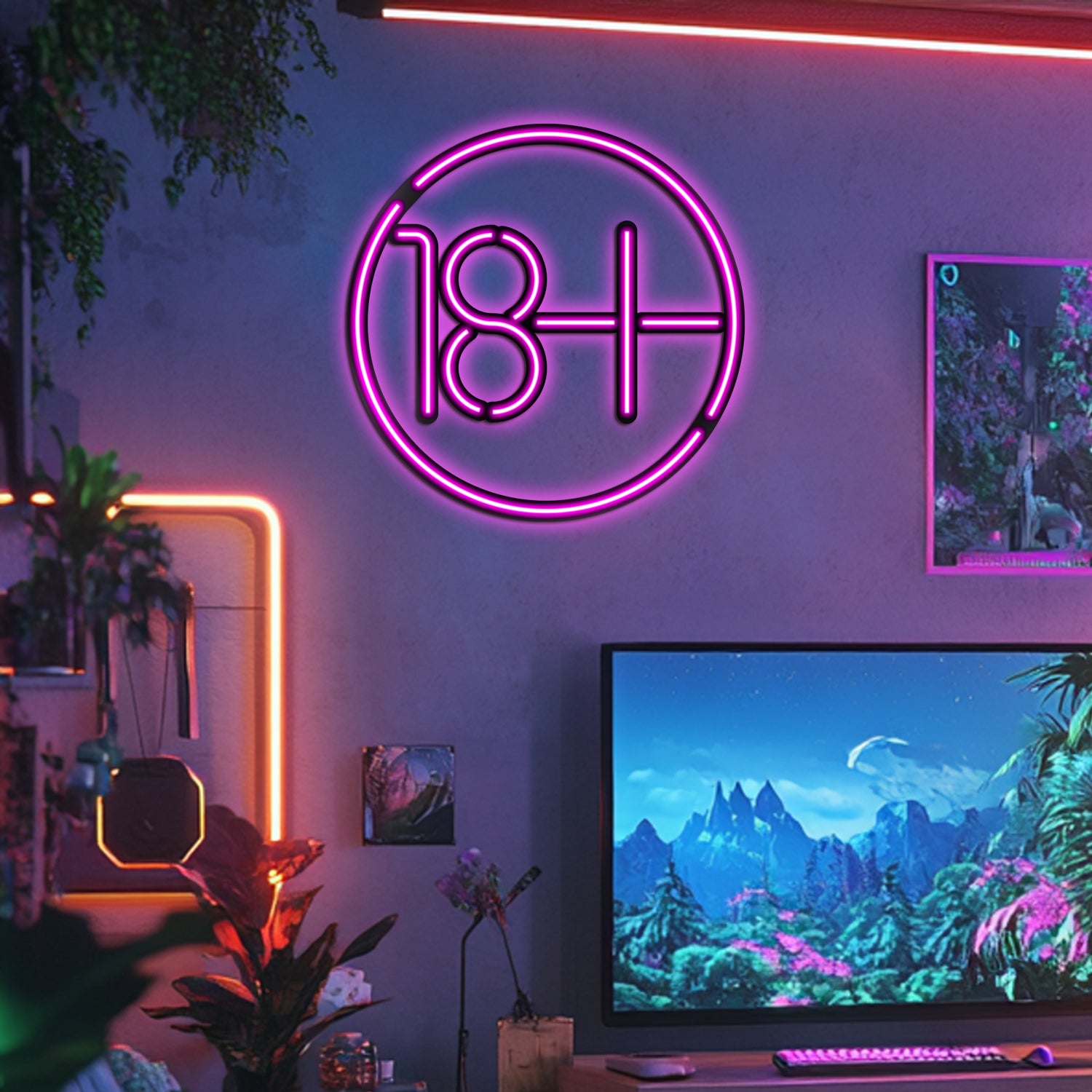 18+ Metal Neon Wall Art- LN0065