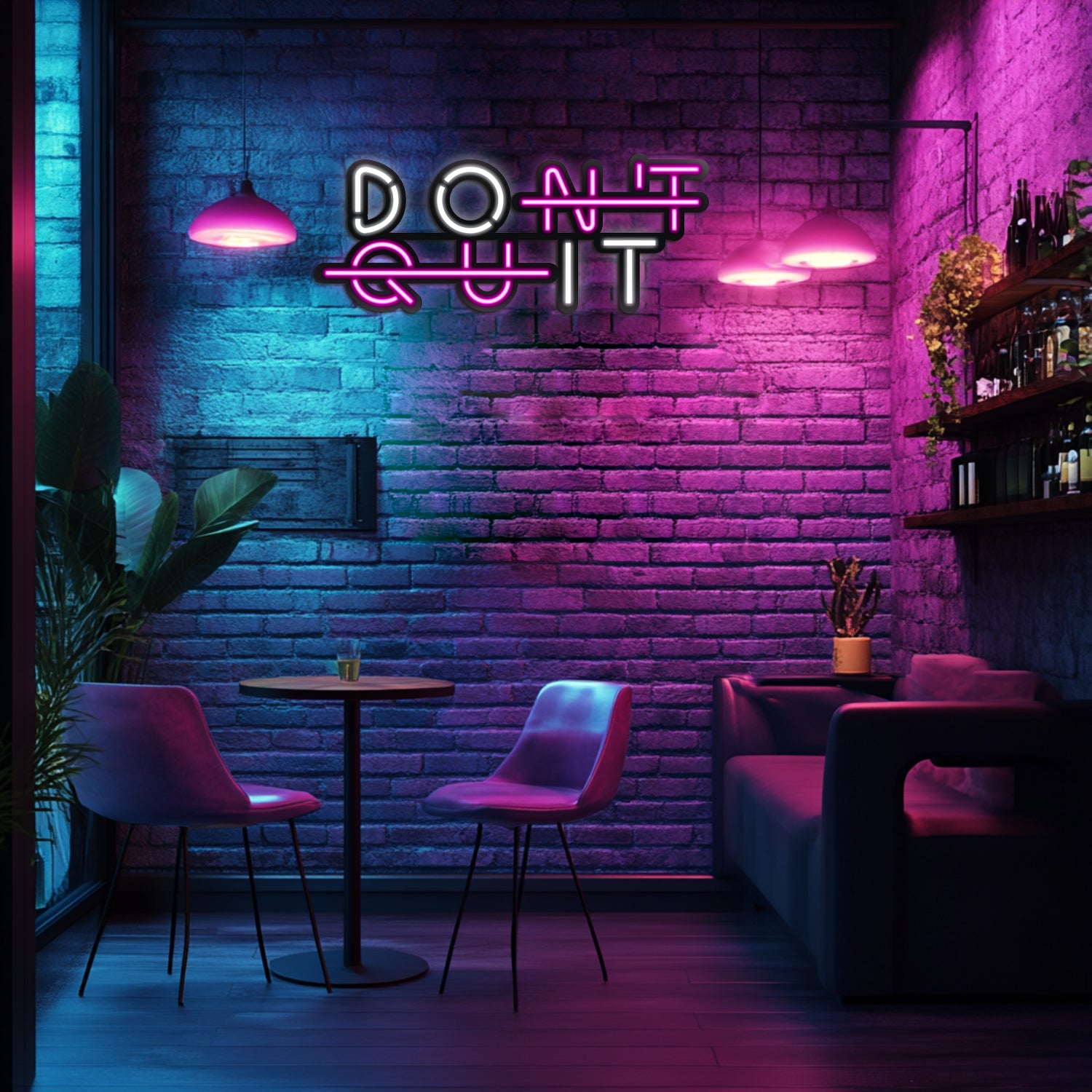 Don't Quit Metal Neon Wall Art- LN0074