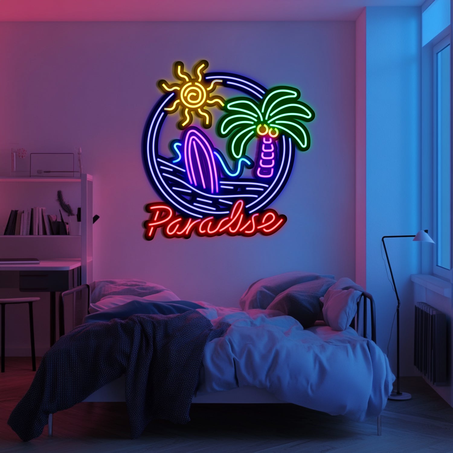 Paradise Metal Neon Wall Art- LN0012