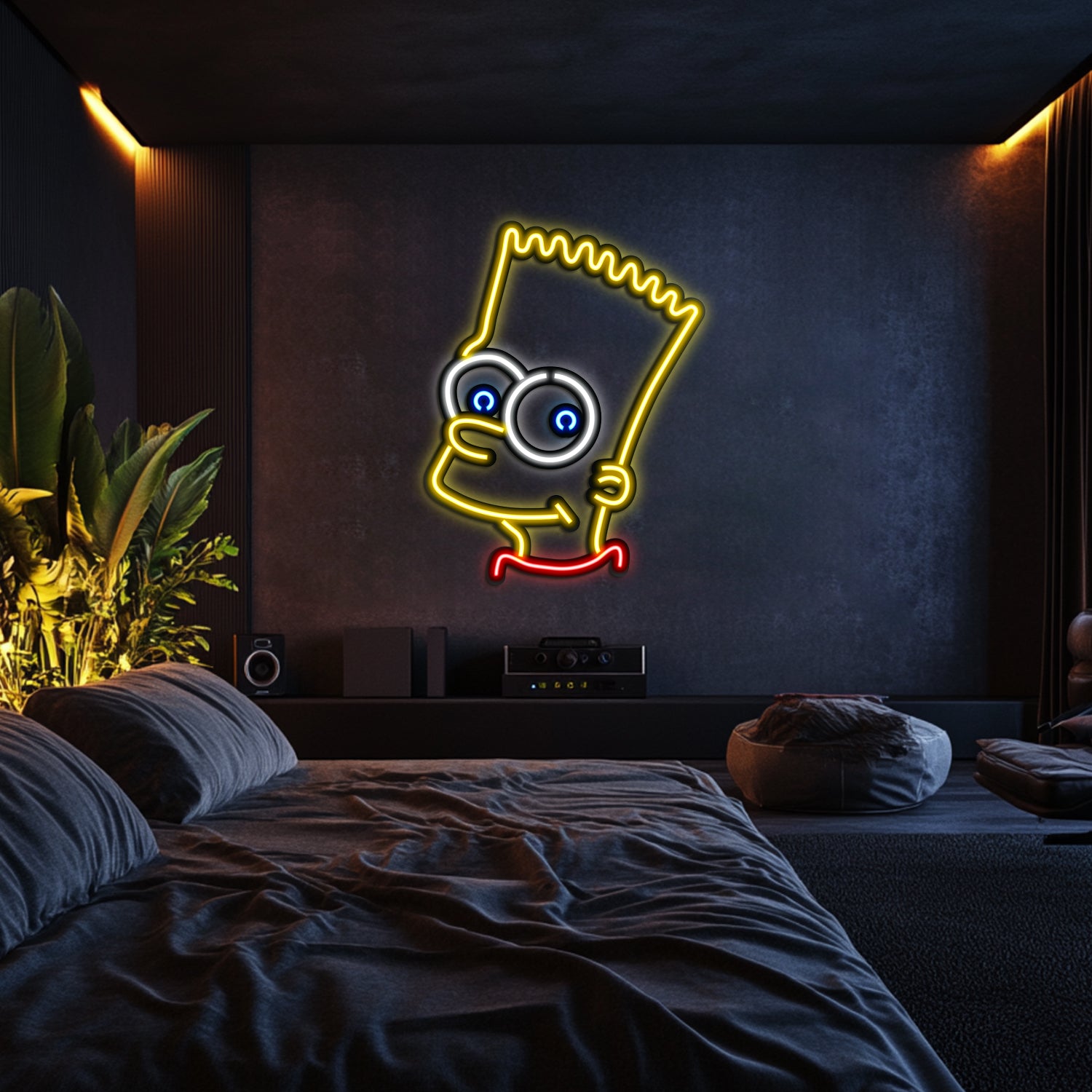 Simpson Metal Neon Wall Art- LN0053