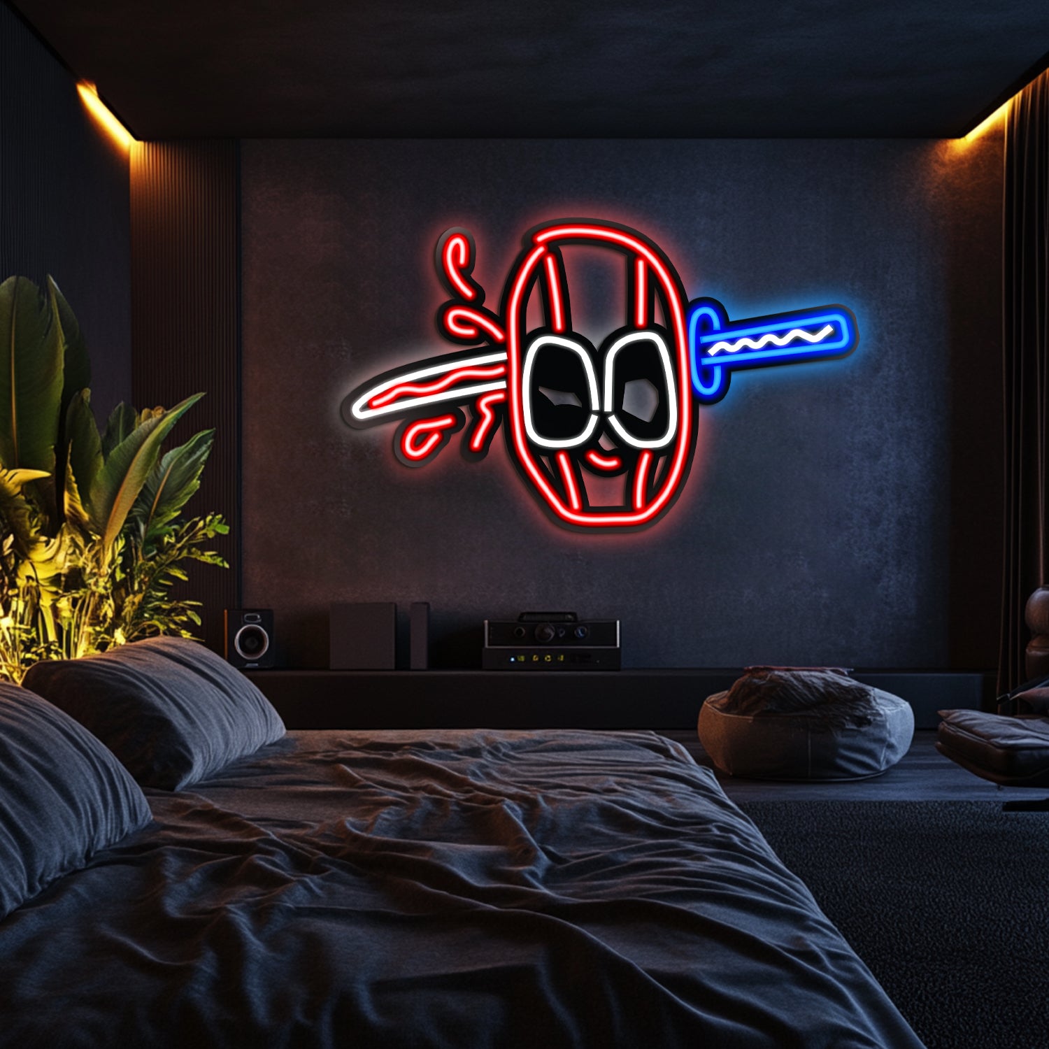 Deadpool Metal Neon Wall Art- LN0079