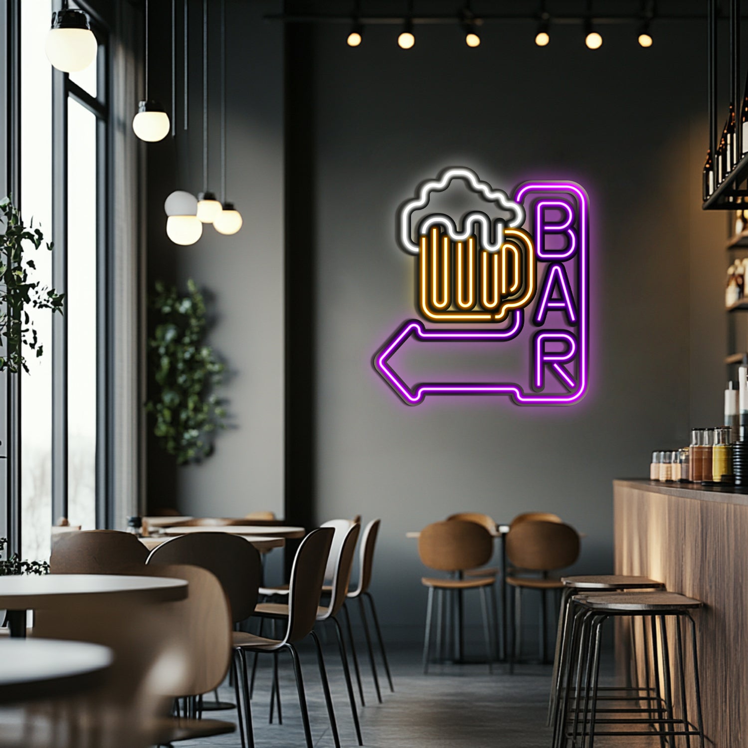 Bar Metal Neon Wall Art- LN0025