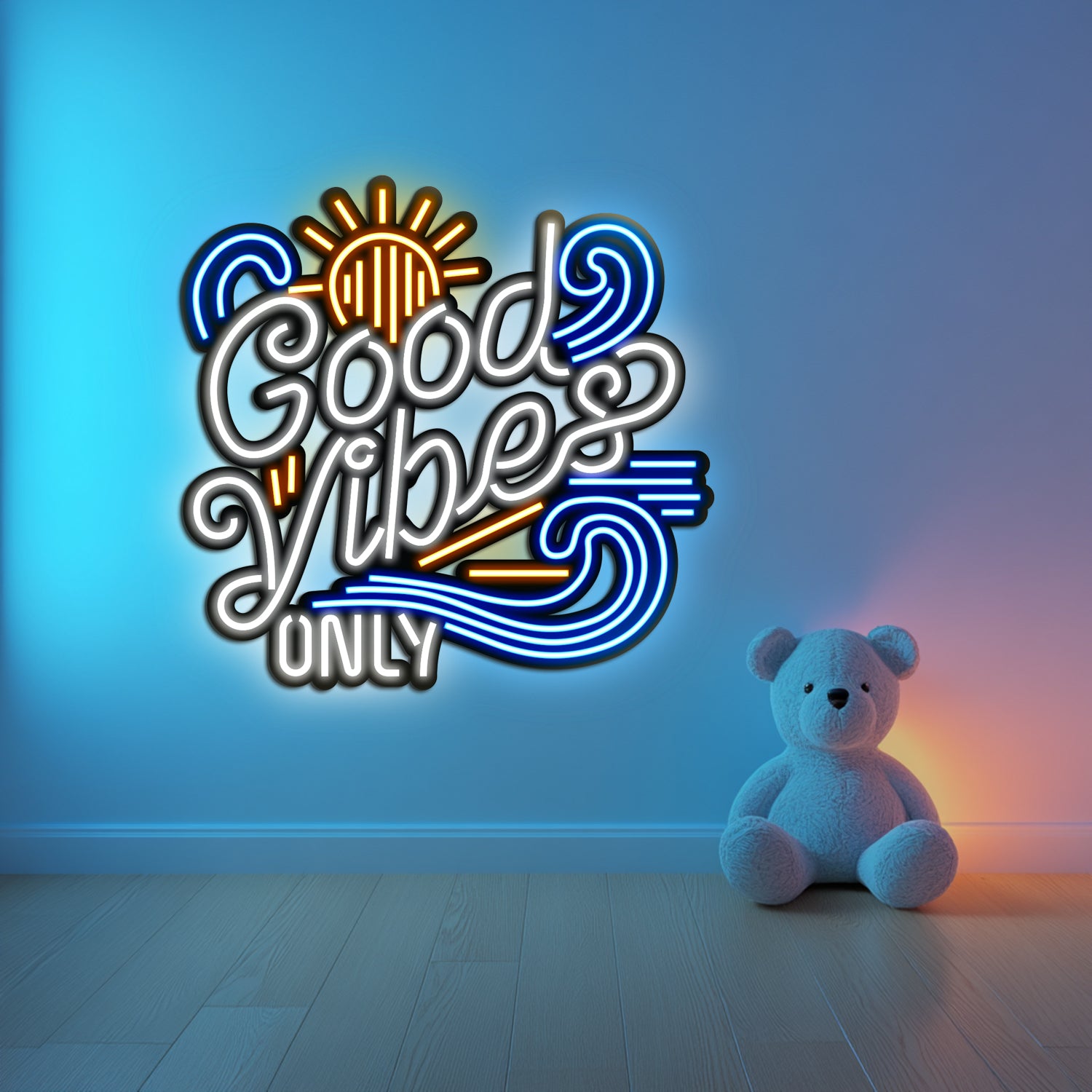 Good Vibes Only Metal Neon Wall Art- LN0086