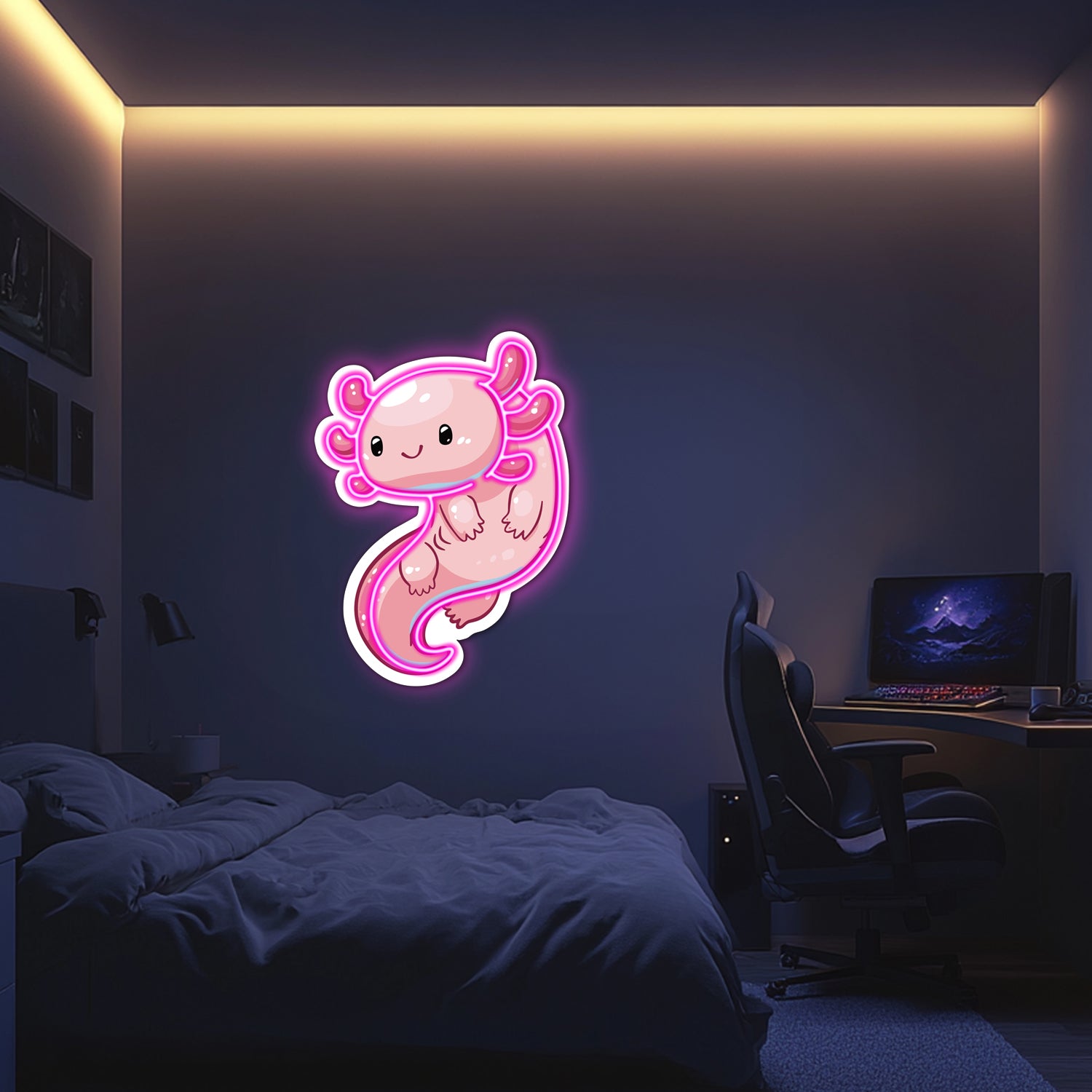 UV Printed Axelot Neon Wall Art- LV0062