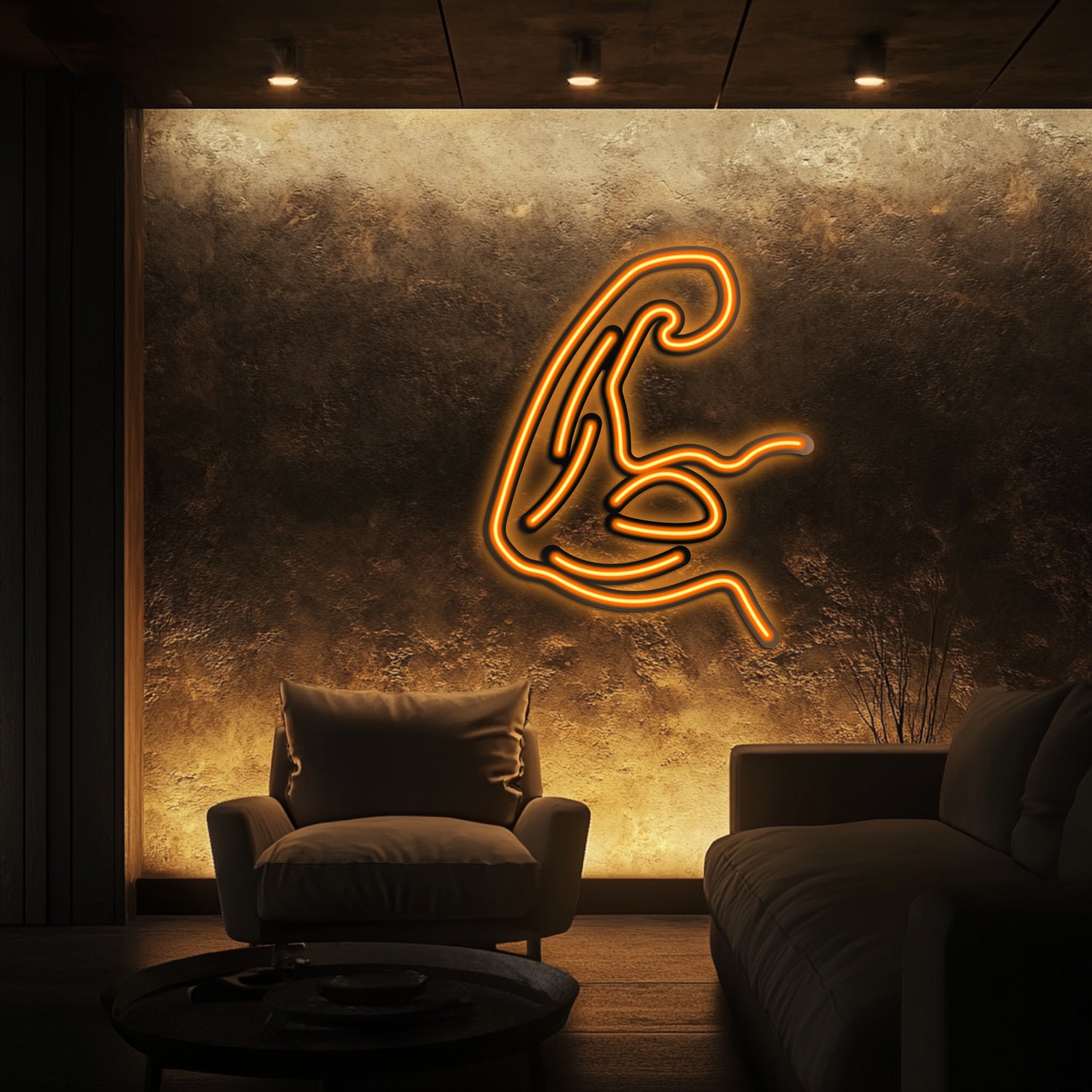 Muscle Flex Metal Neon Wall Art- LN0077