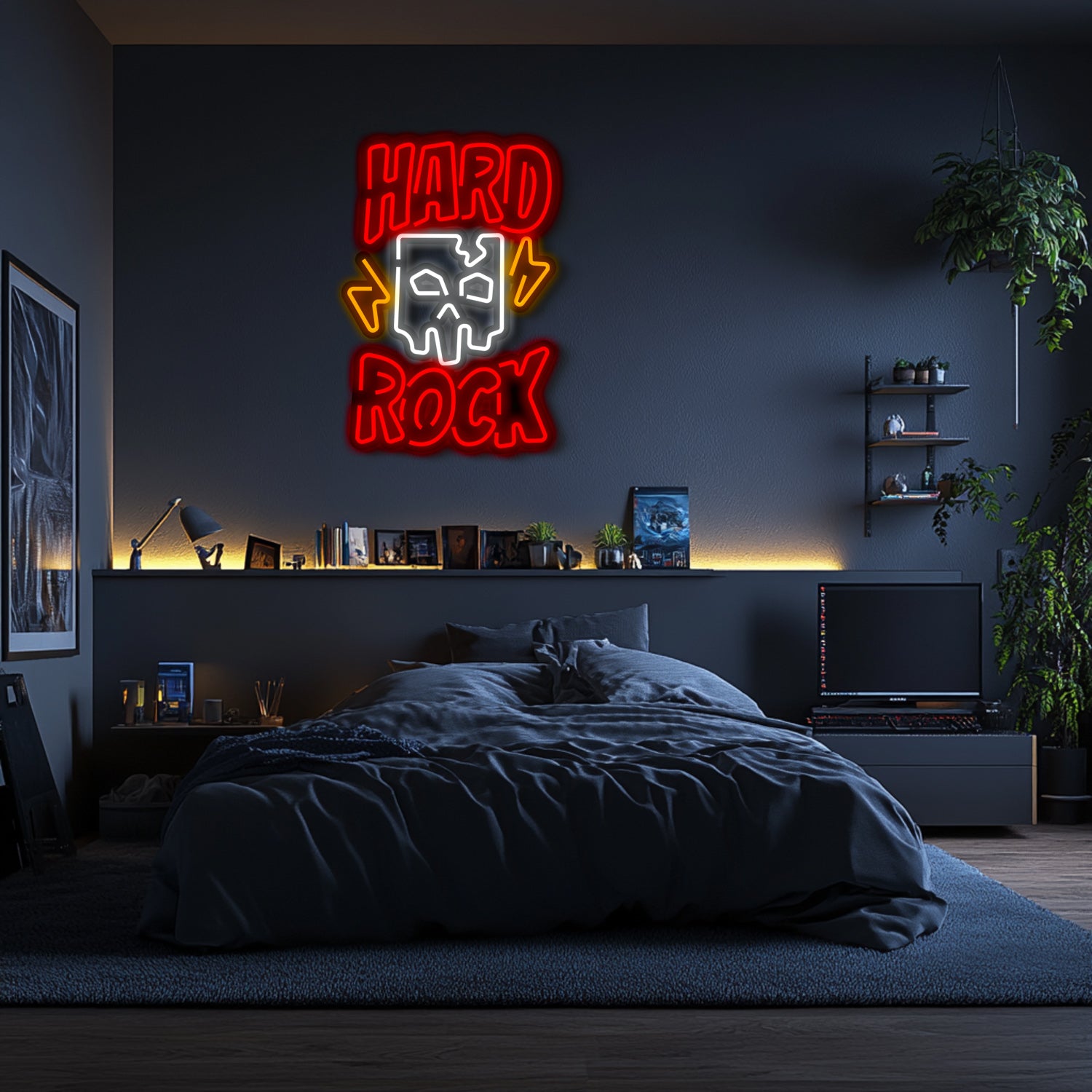 Hard Rock Metal Neon Wall Art- LN0092