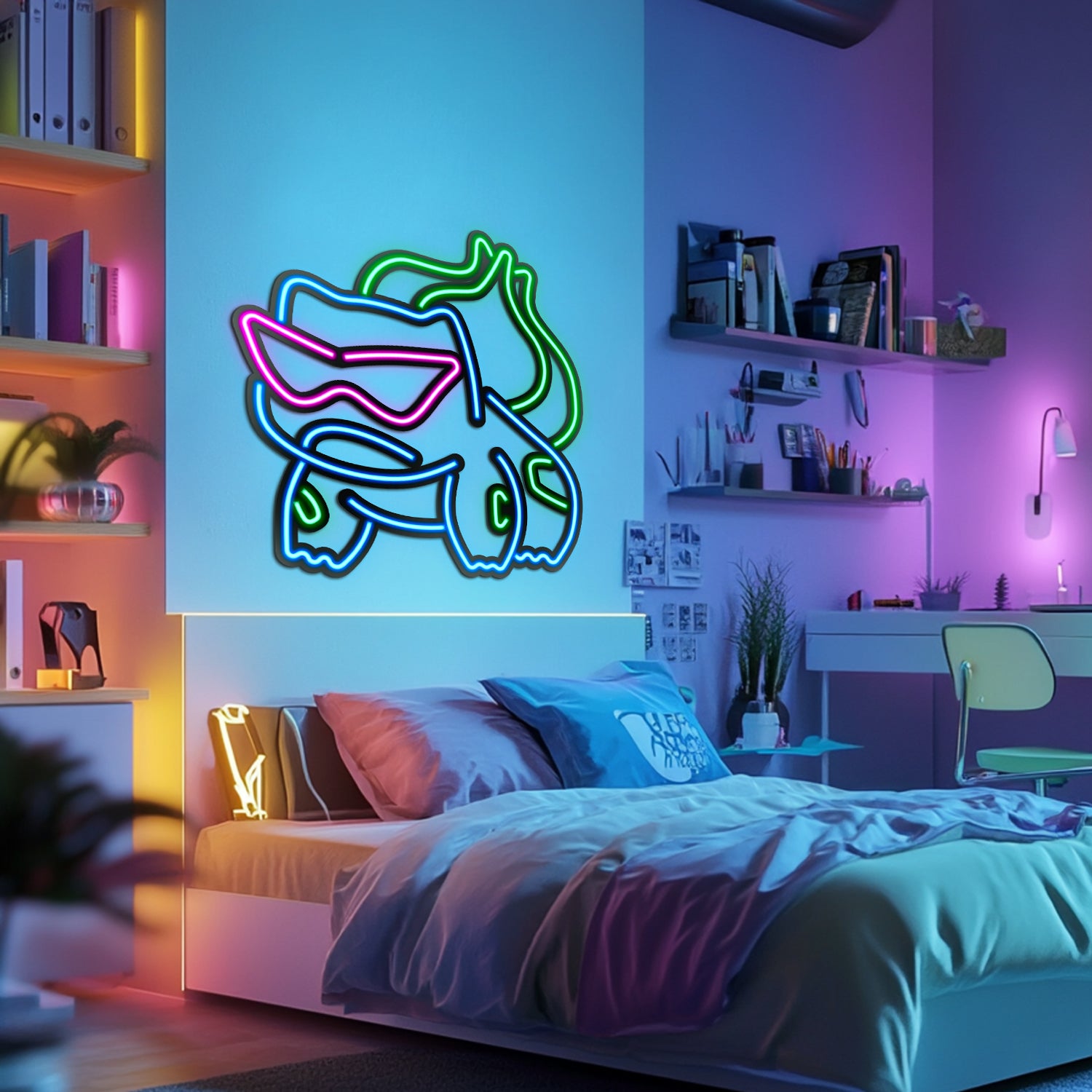 Bulbasaur Metal Neon Wall Art- LN0048