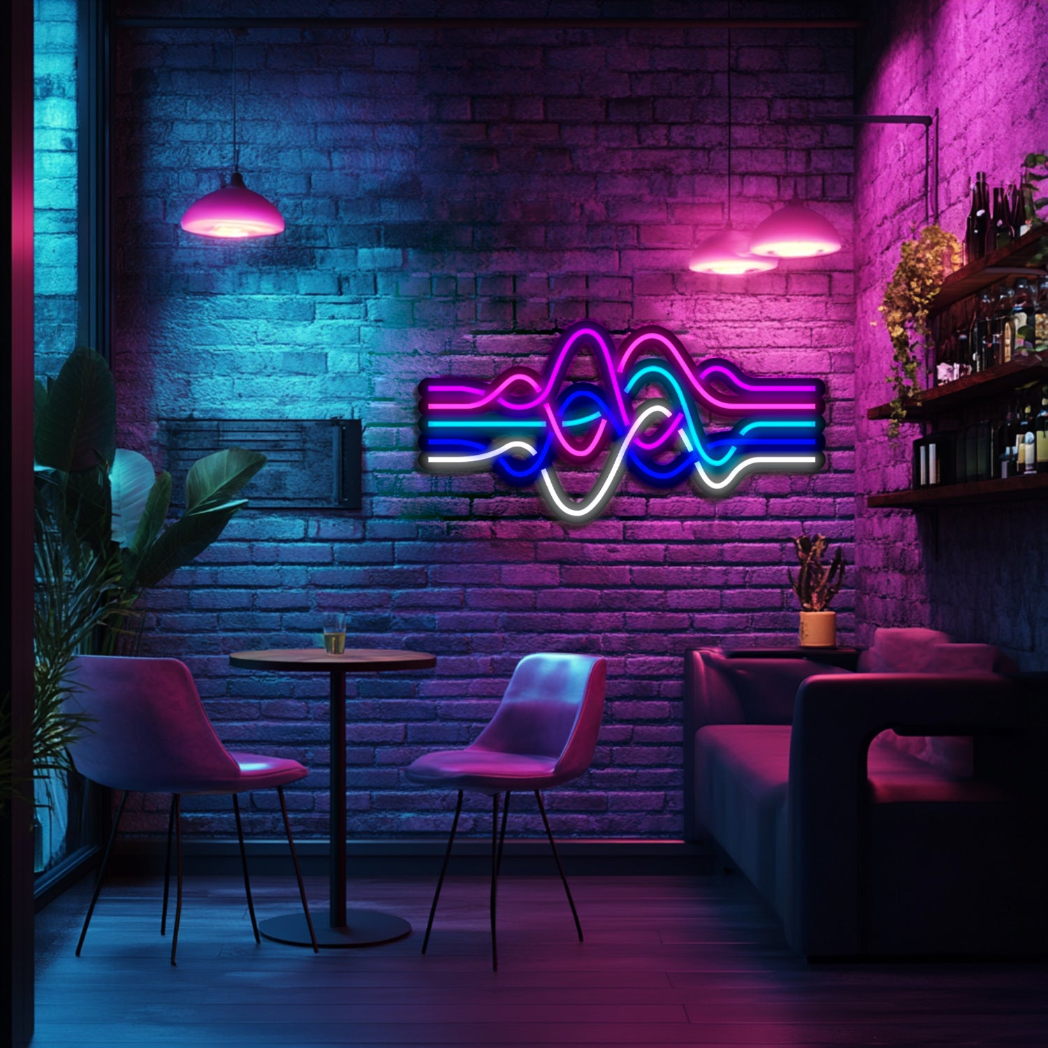 Soundwave Metal Neon Wall Art- LN0096