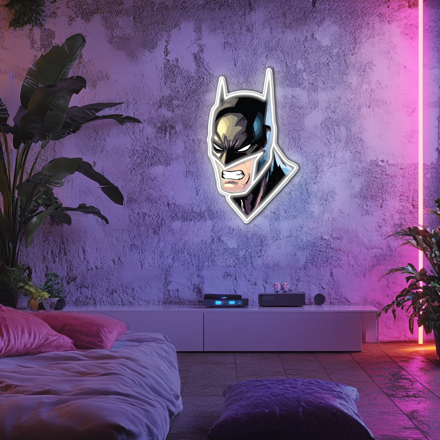 UV Printed Batman Neon Wall Art- LV0047