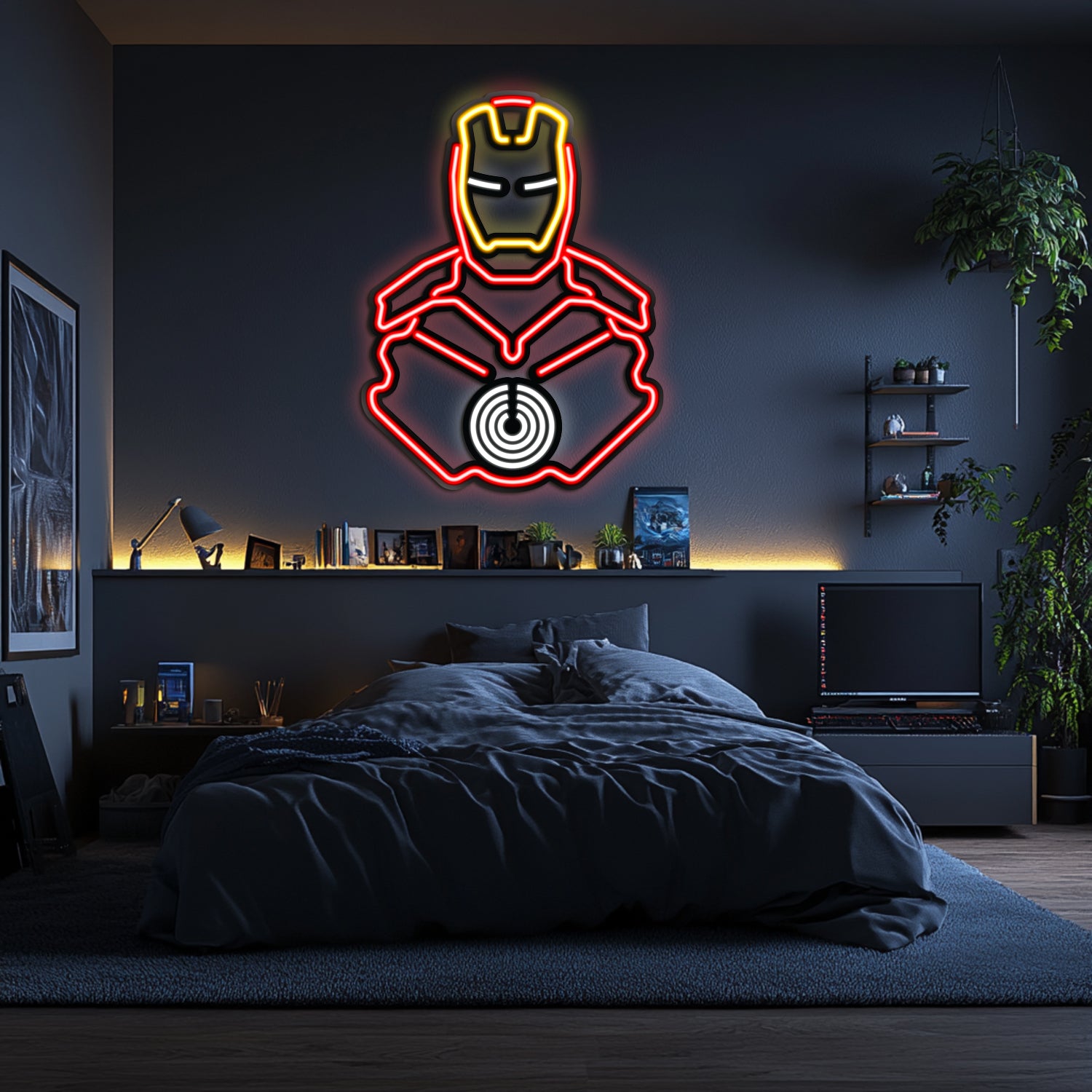 Iron Man Metal Neon Wall Art- LN0081