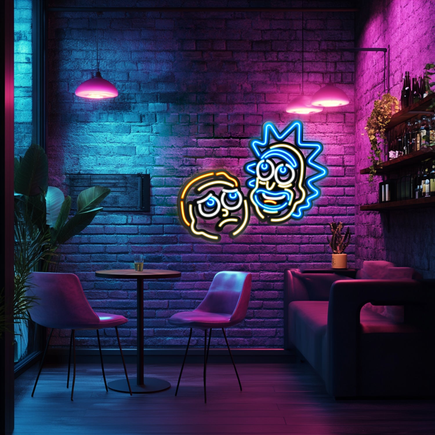 Rick and Morty Metal Neon Wall Art- LN0052