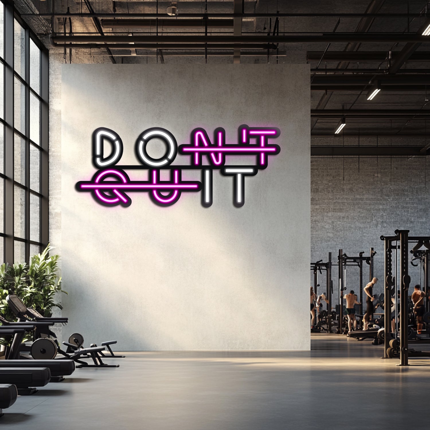 Don't Quit Metal Neon Wall Art- LN0074