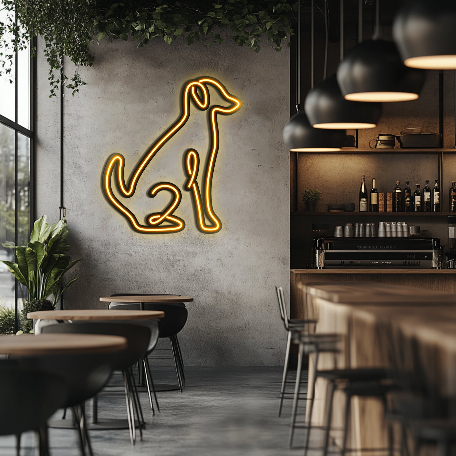 Dog Metal Neon Wall Art- LN0019