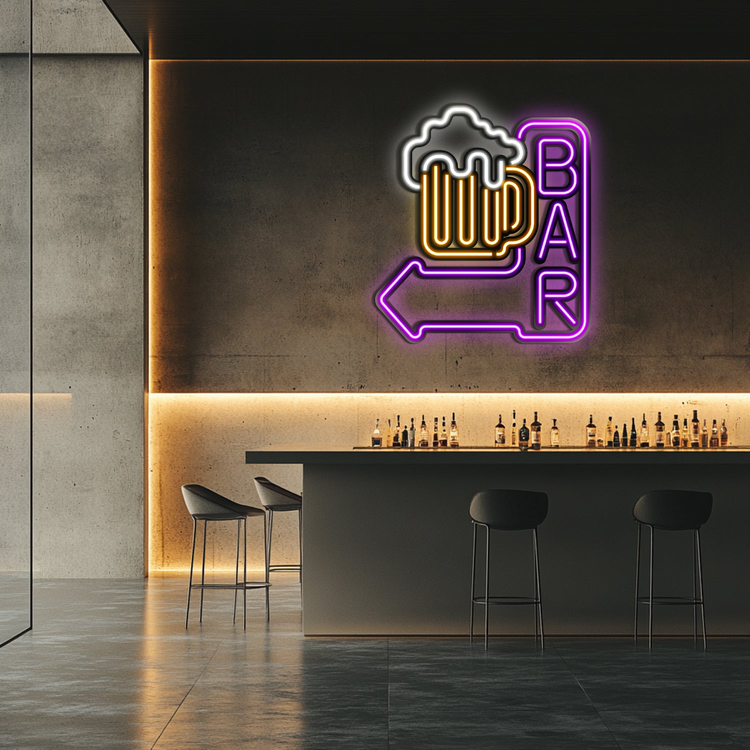 Bar Metal Neon Wall Art- LN0025