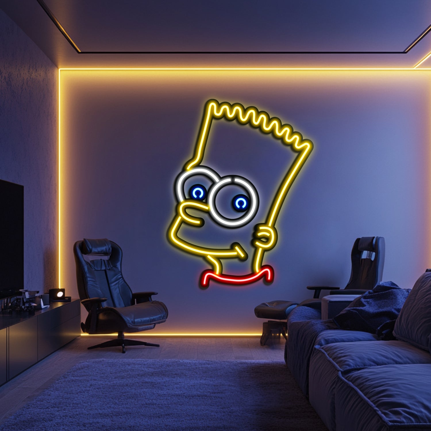 Simpson Metal Neon Wall Art- LN0053