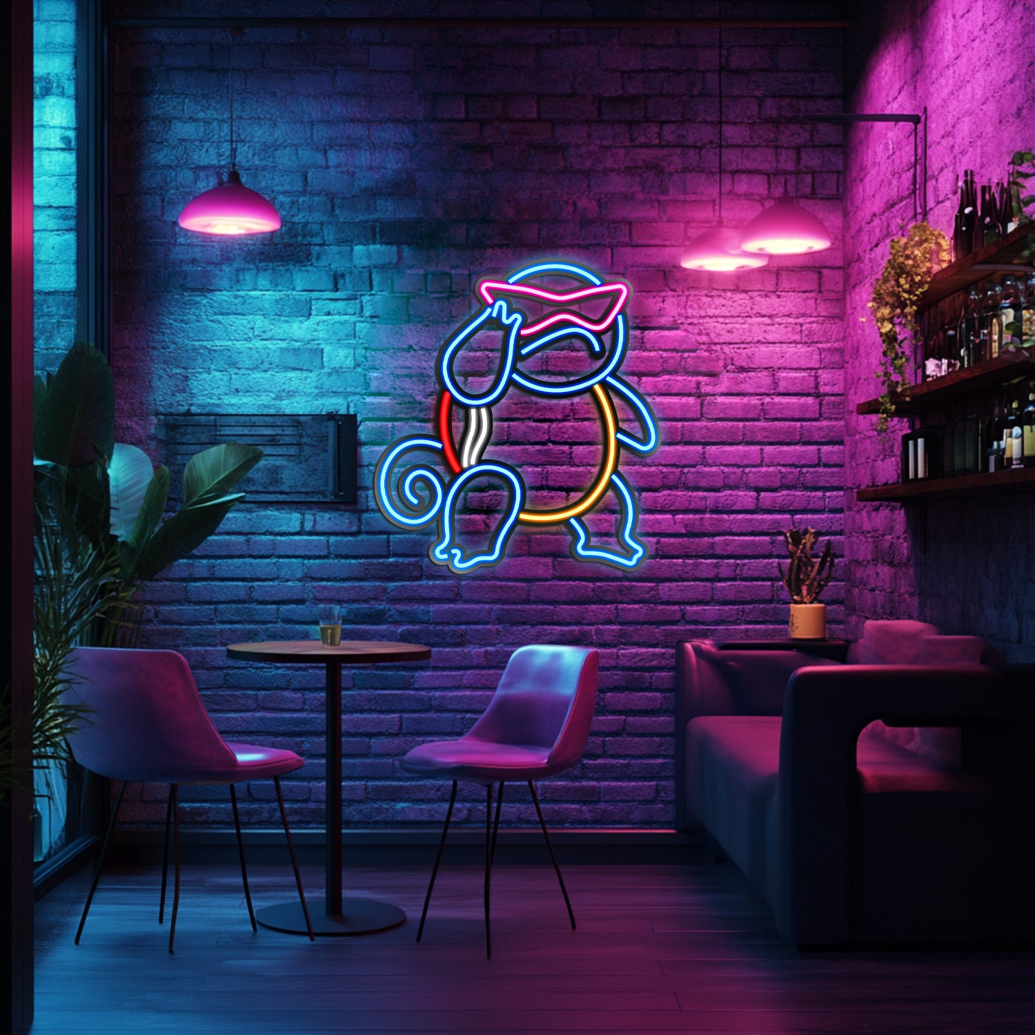 Squirtle Metal Neon Wall Art- LN0051