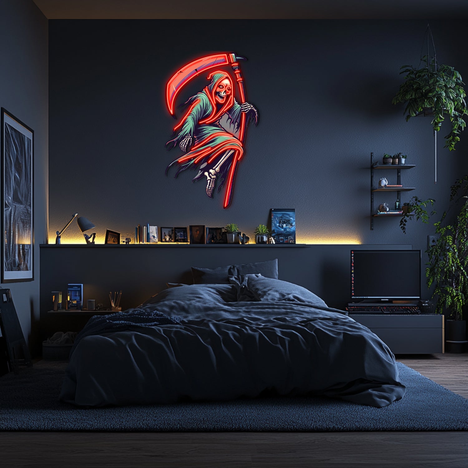 UV Printed Angel of Death Neon Wall Art- LV0003