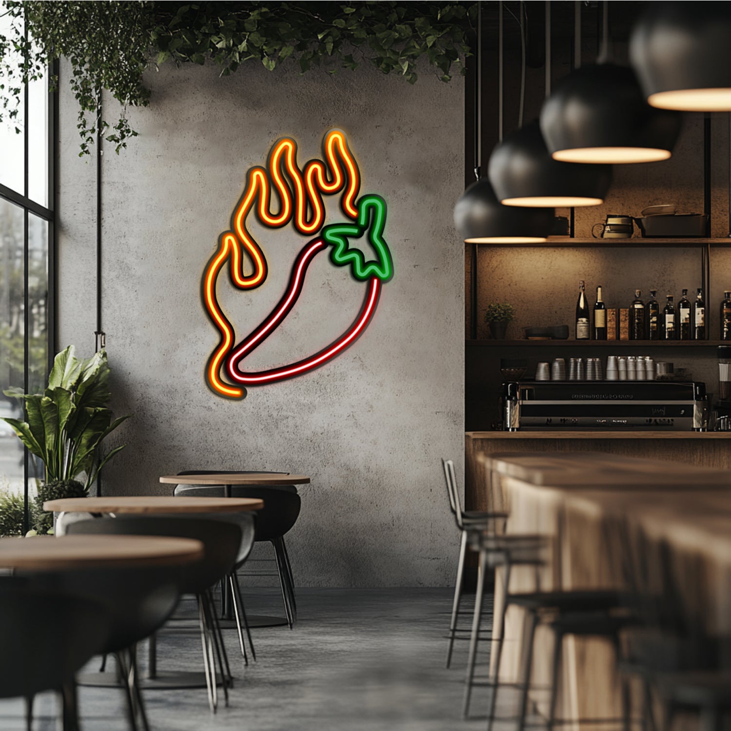 Chili Metal Neon Wall Art- LN0030