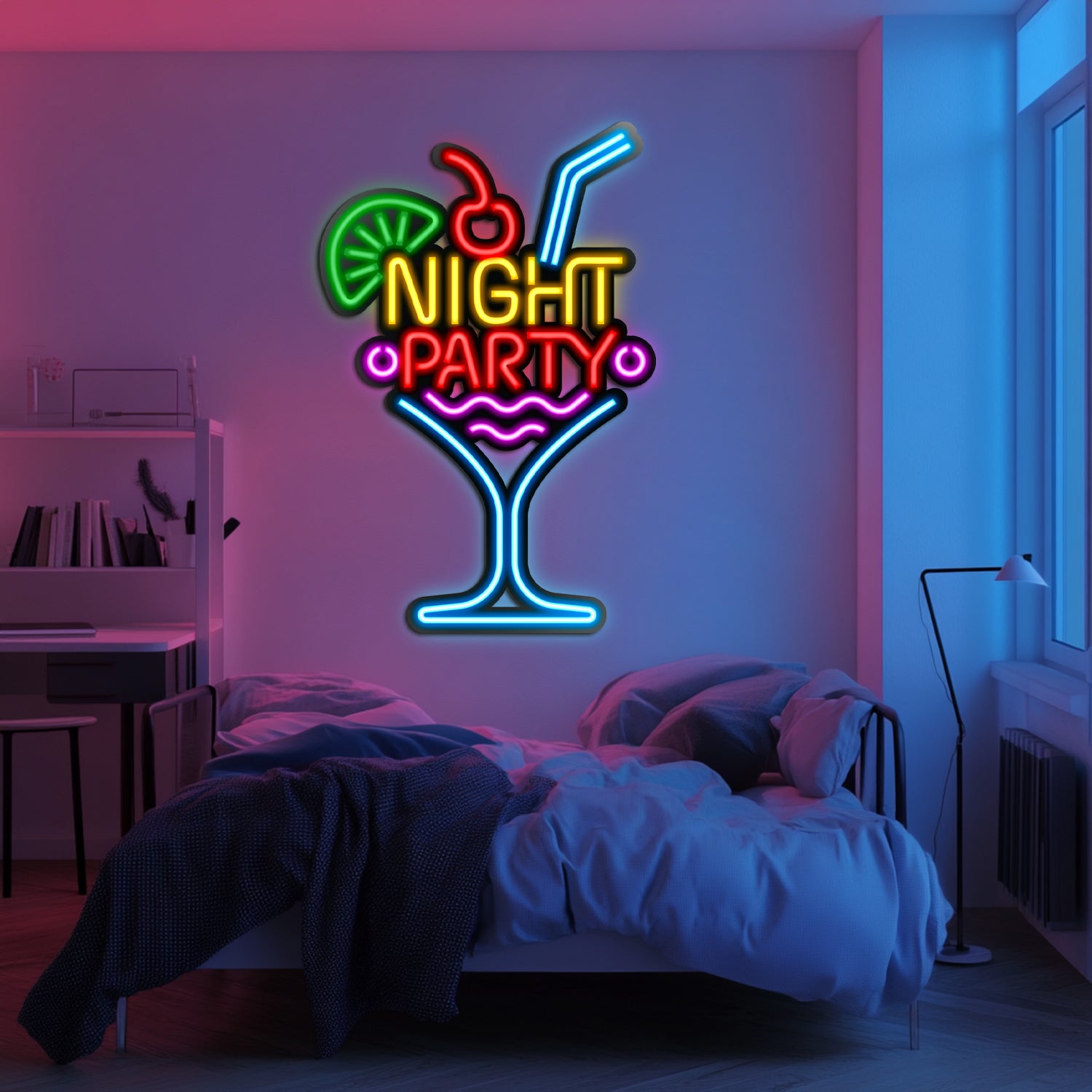 Night Party Metal Neon Wall Art- LN0037