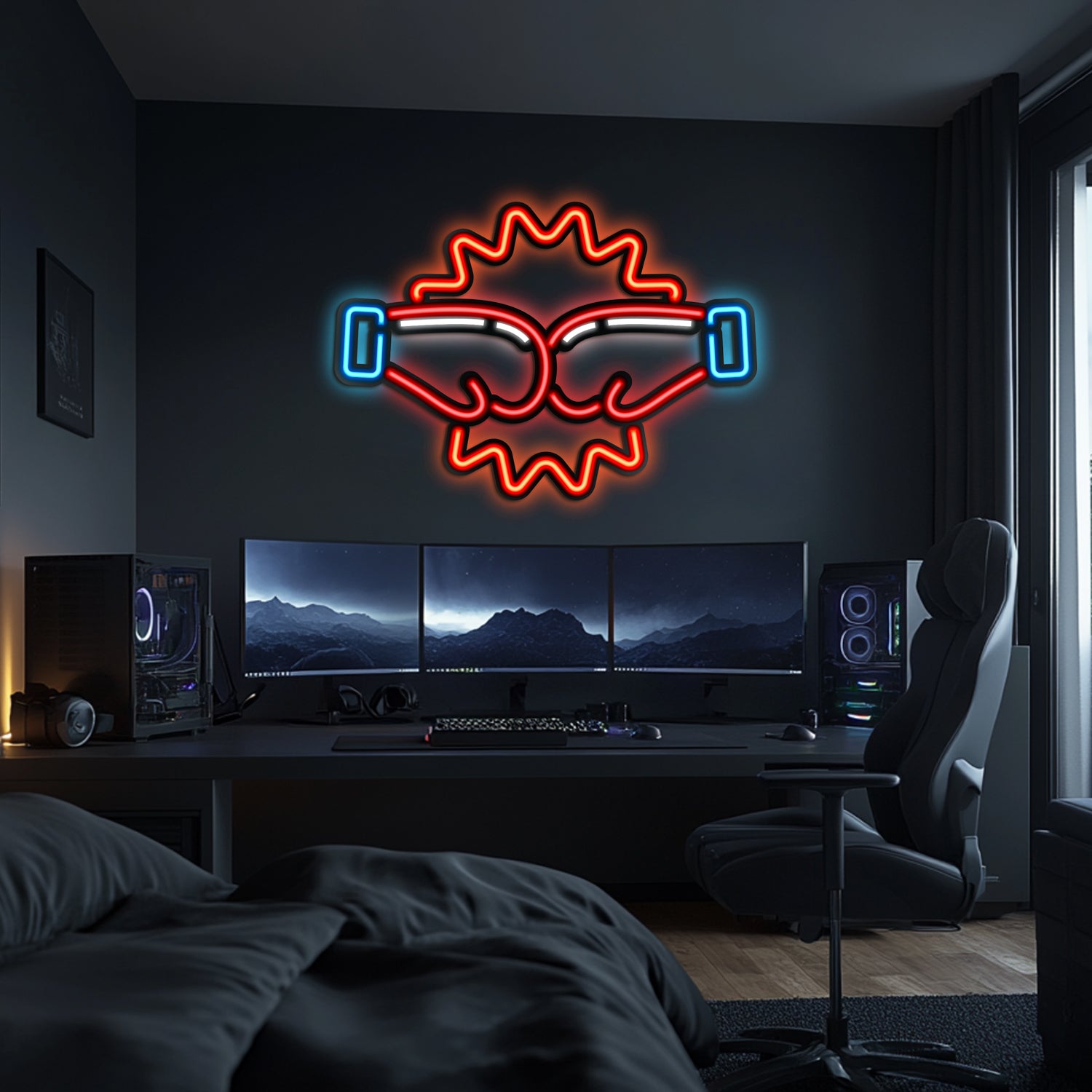 Fist Bump Metal Neon Wall Art- LN0076