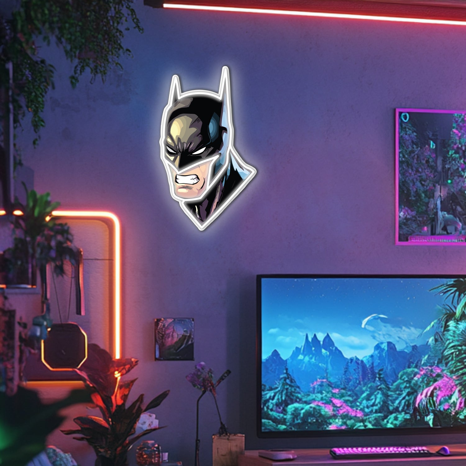 UV Printed Batman Neon Wall Art- LV0047