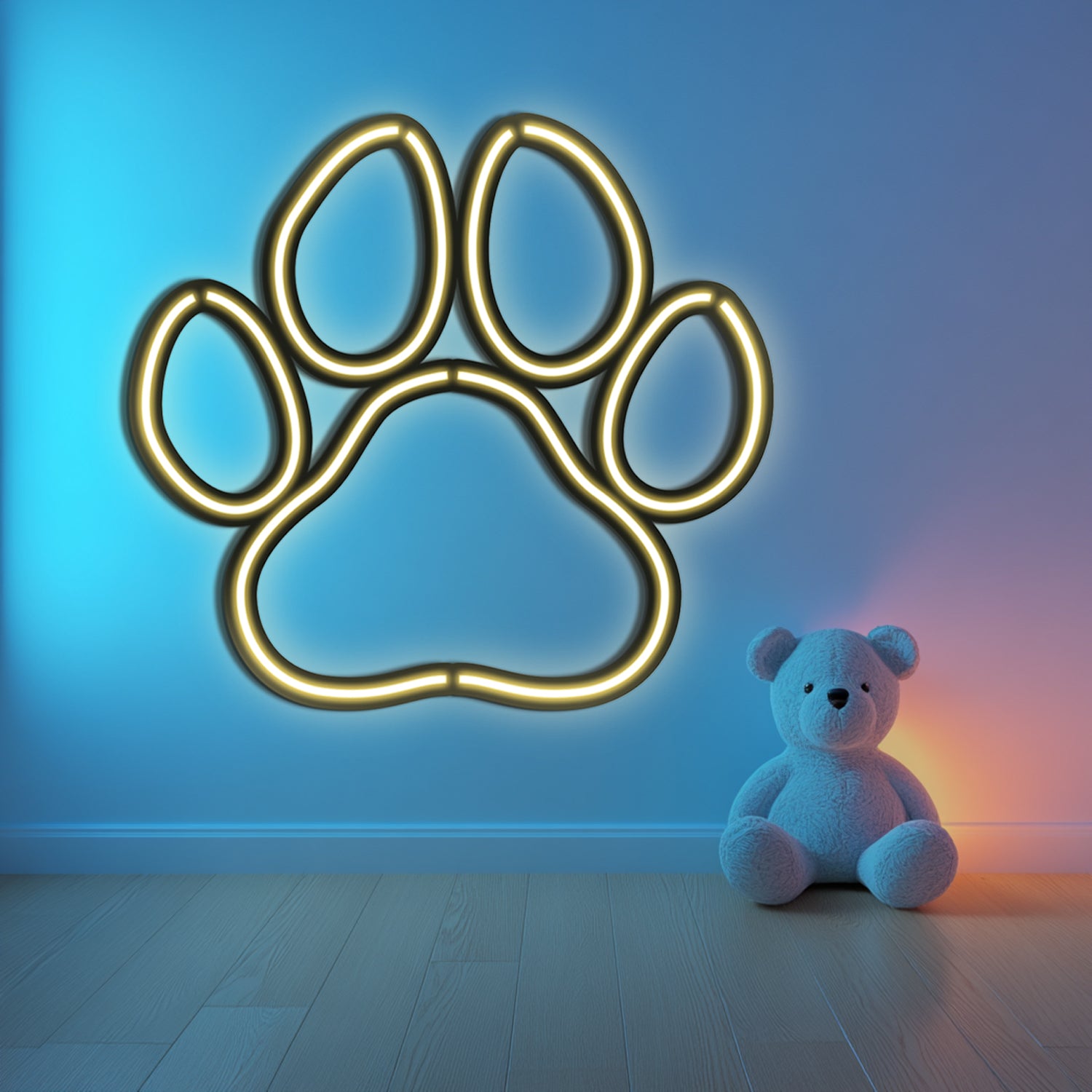 Paw Metal Neon Wall Art- LN0021