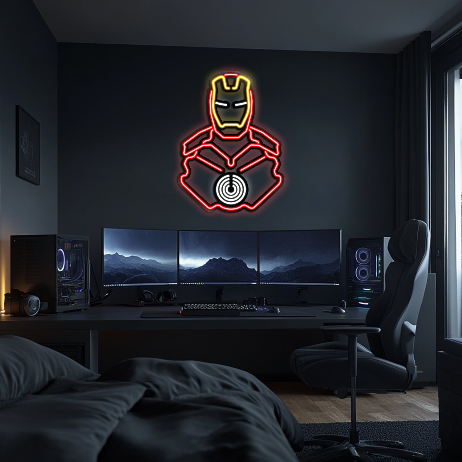 Iron Man Metal Neon Wall Art- LN0081