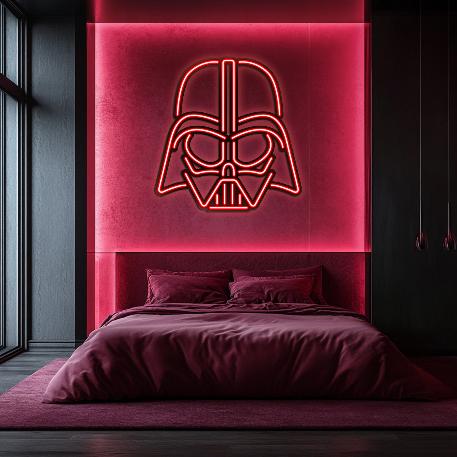 Dark Vader Metal Neon Wall Art- LN0080