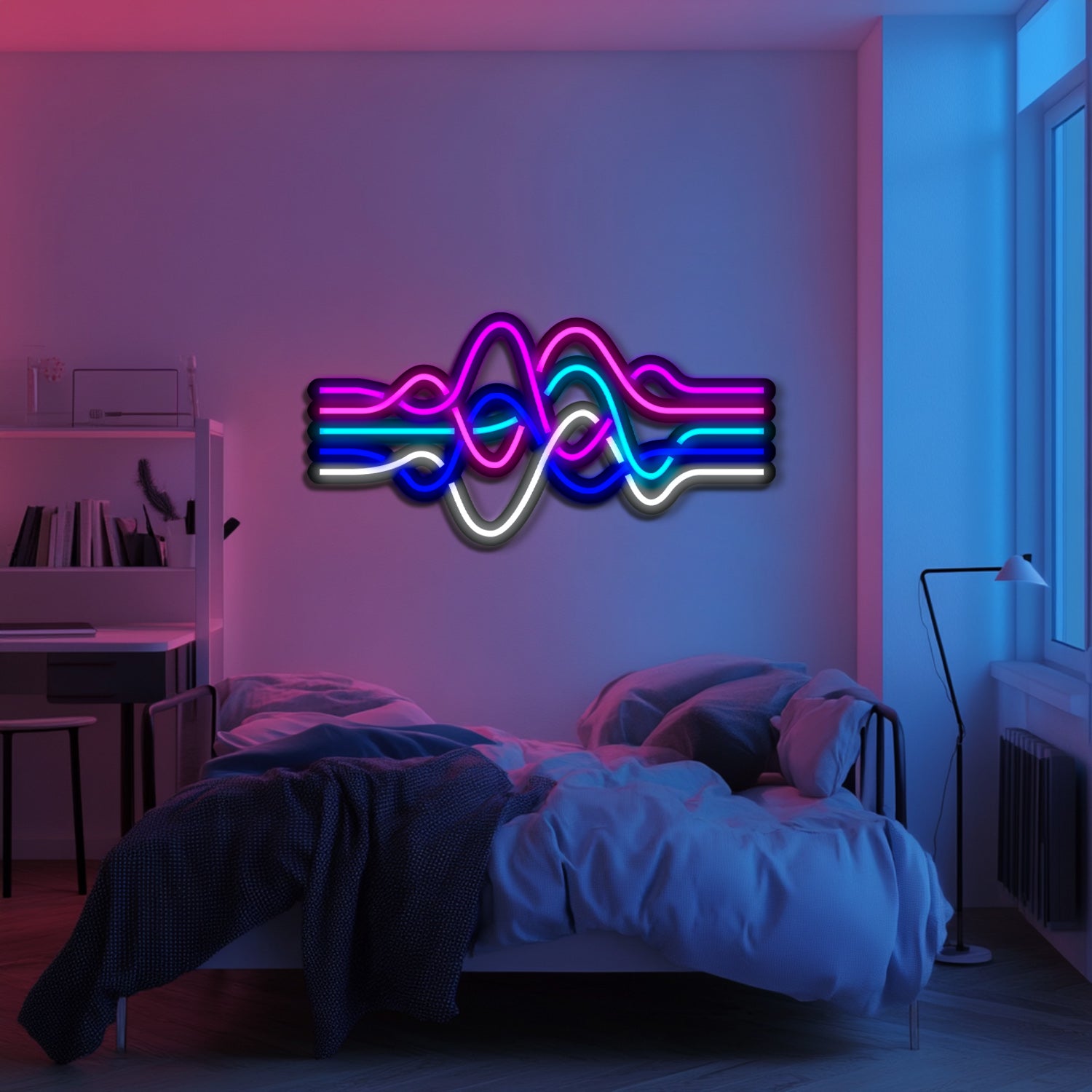 Soundwave Metal Neon Wall Art- LN0096