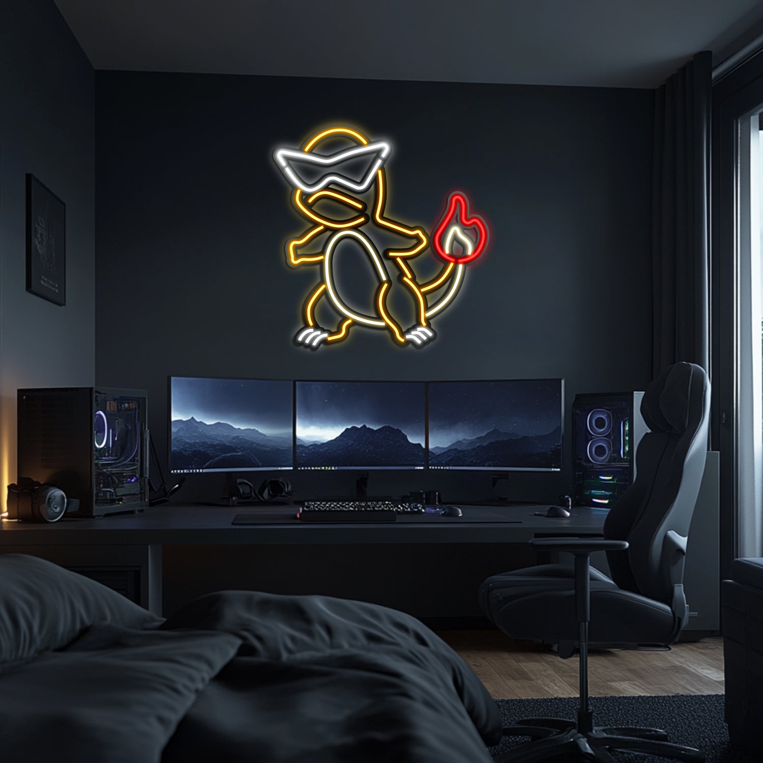 Charmender Metal Neon Wall Art- LN0049