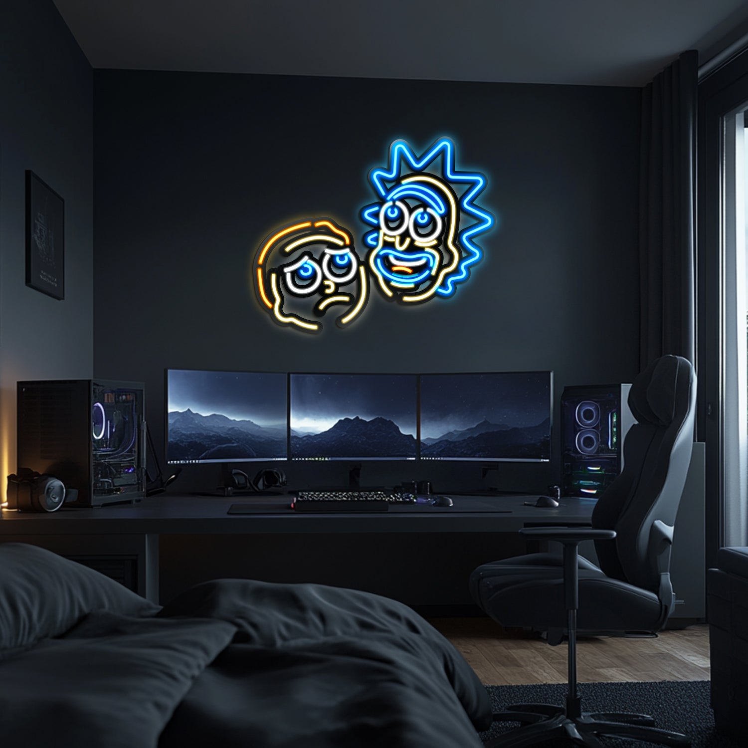 Rick and Morty Metal Neon Wall Art- LN0052