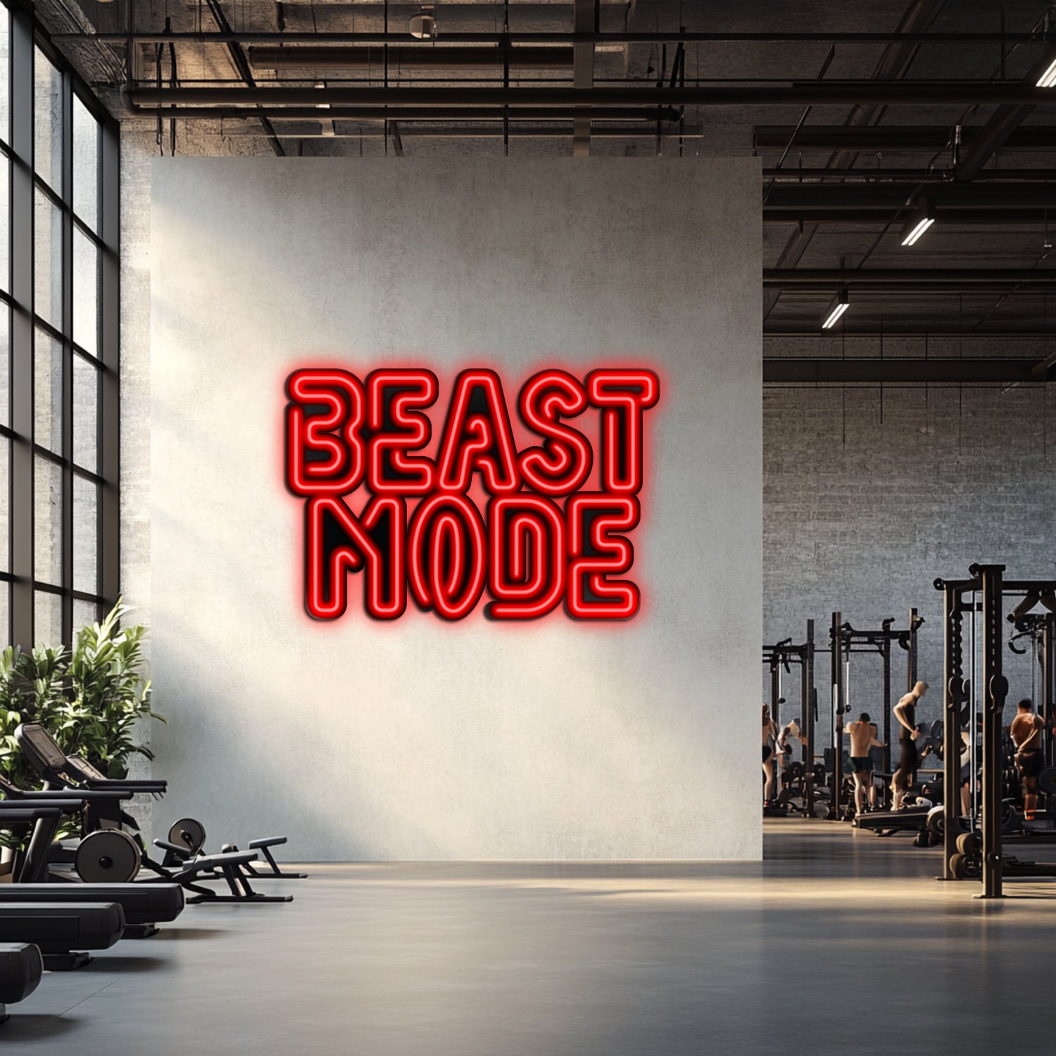 Beast Mode Metal Neon Wall Art- LN0070