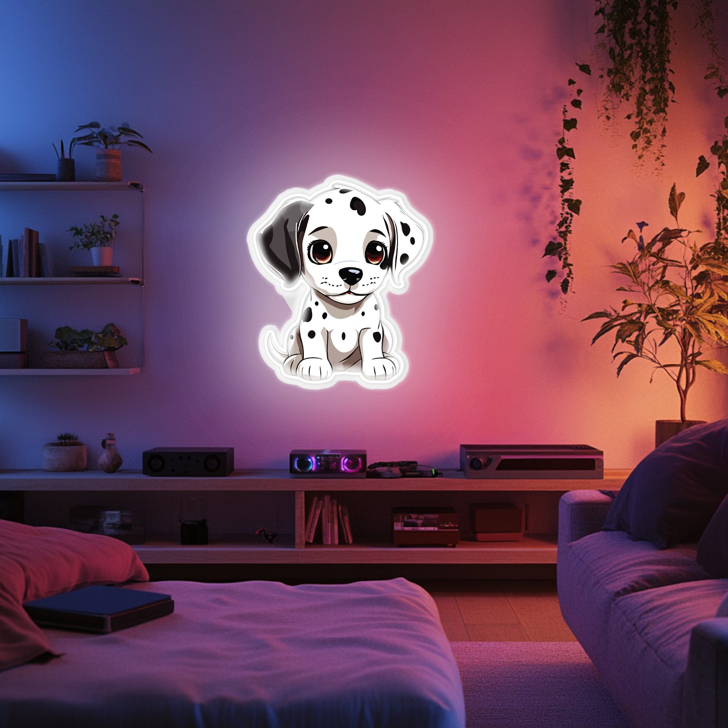 UV Printed Dog Neon Wall Art- LV0023