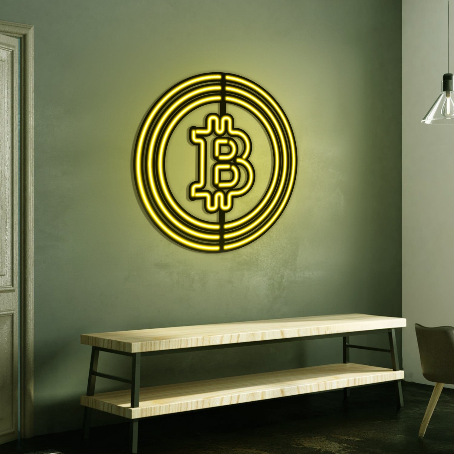 Bitcoin Metal Neon Wall Art- LN0001