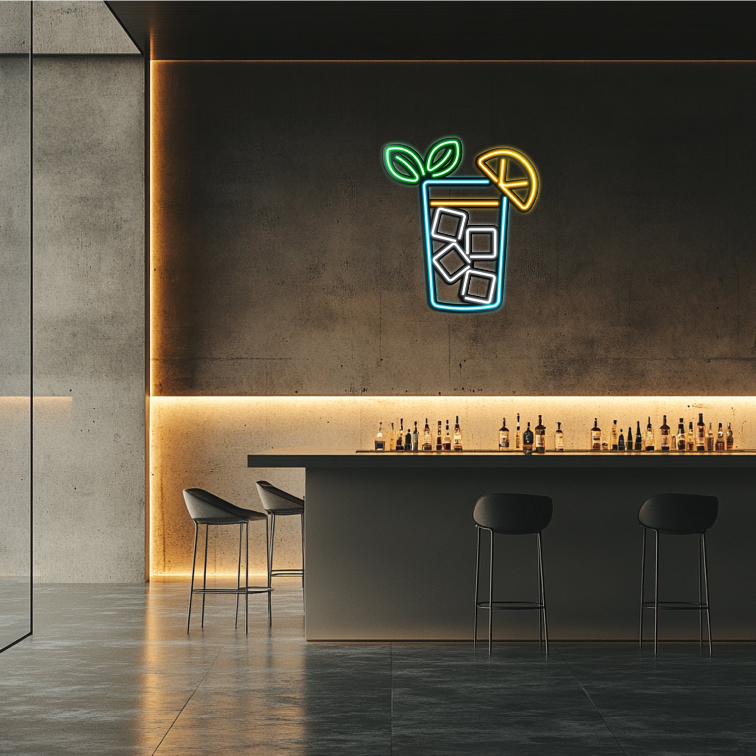 Coctail Metal Neon Wall Art- LN0031