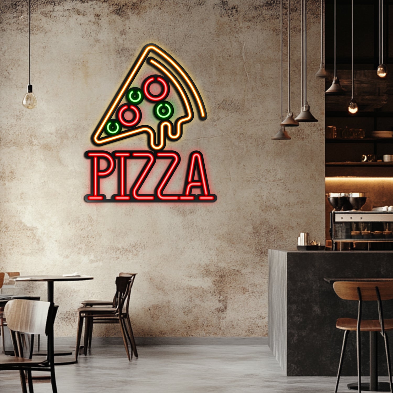 Pizza Metal Neon Wall Art- LN0040