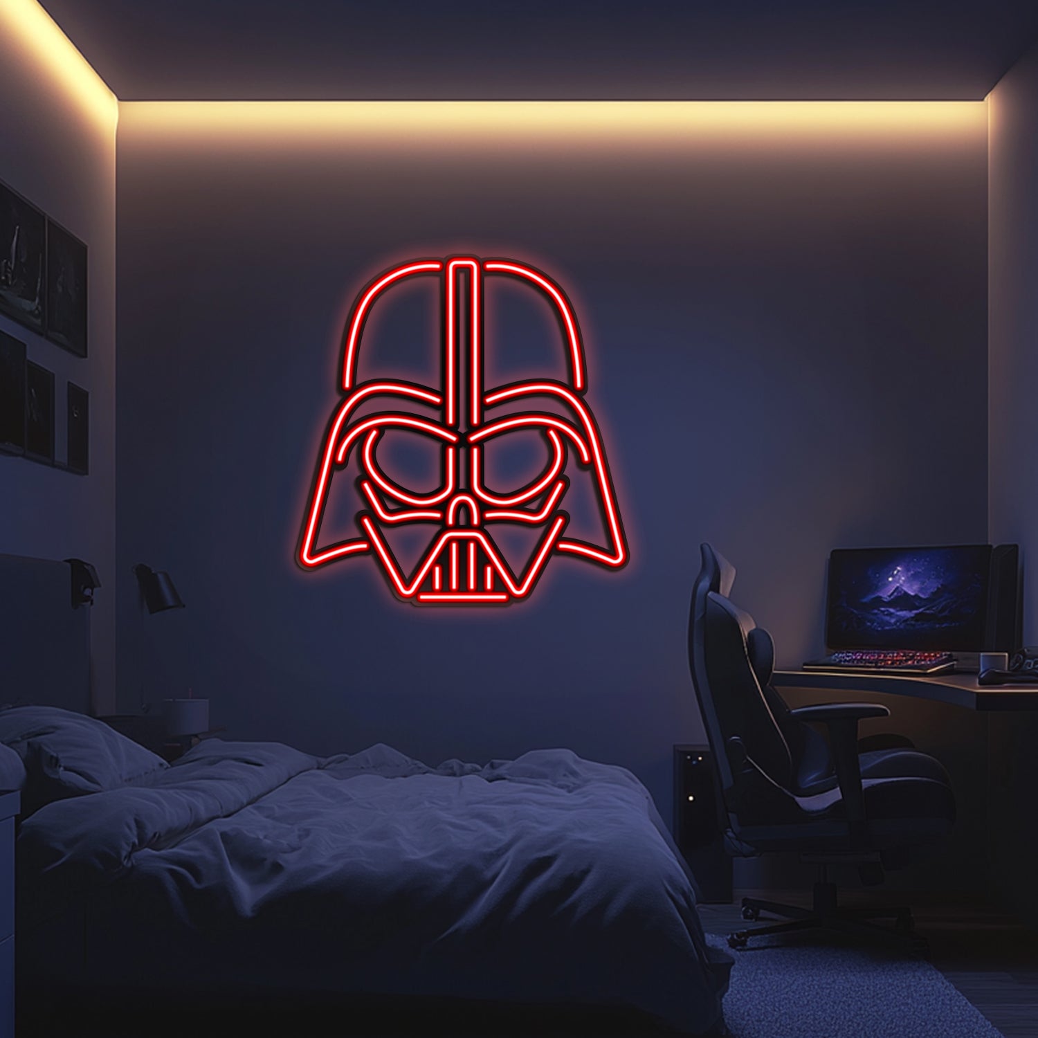 Dark Vader Metal Neon Wall Art- LN0080