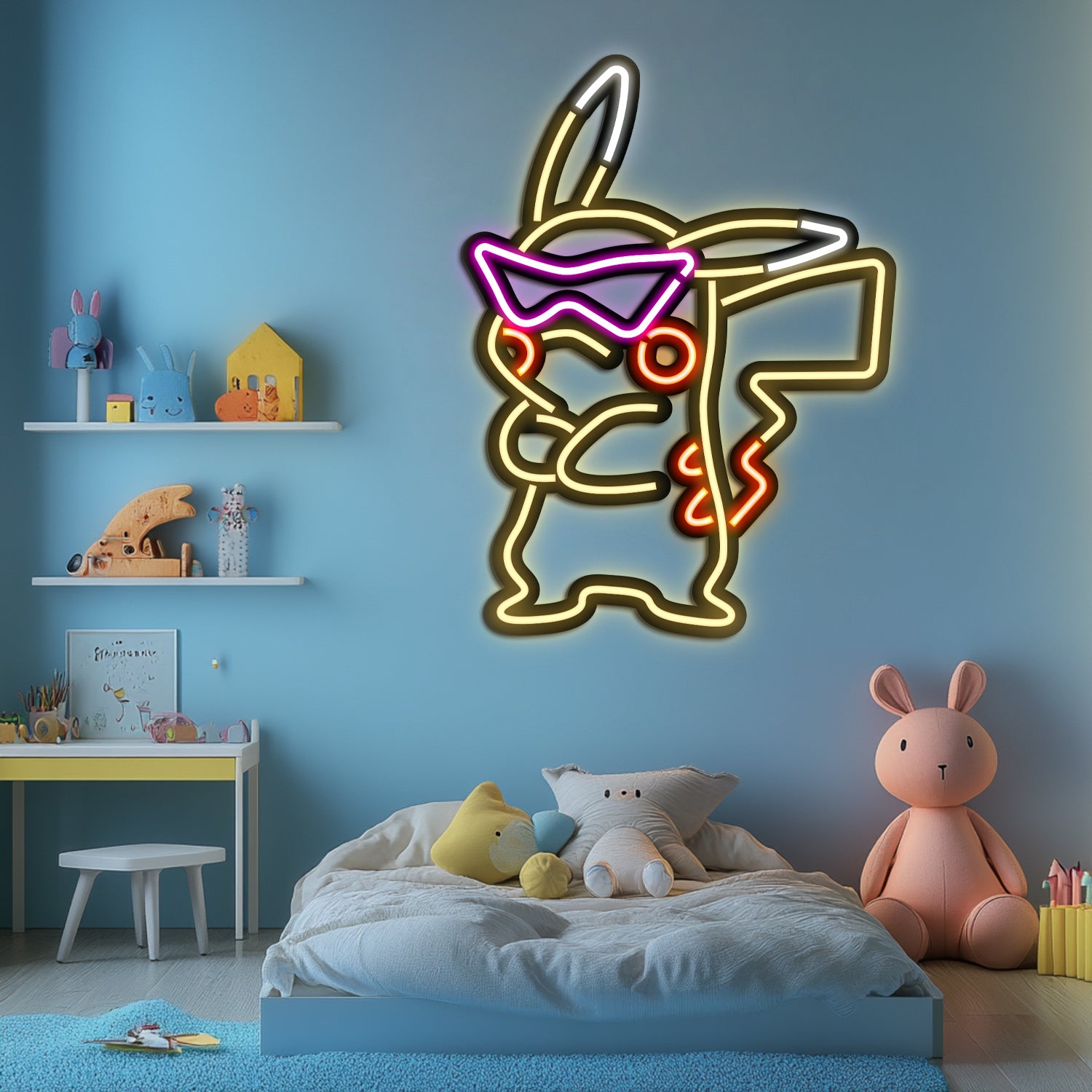 Pikachu Metal Neon Wall Art- LN0250