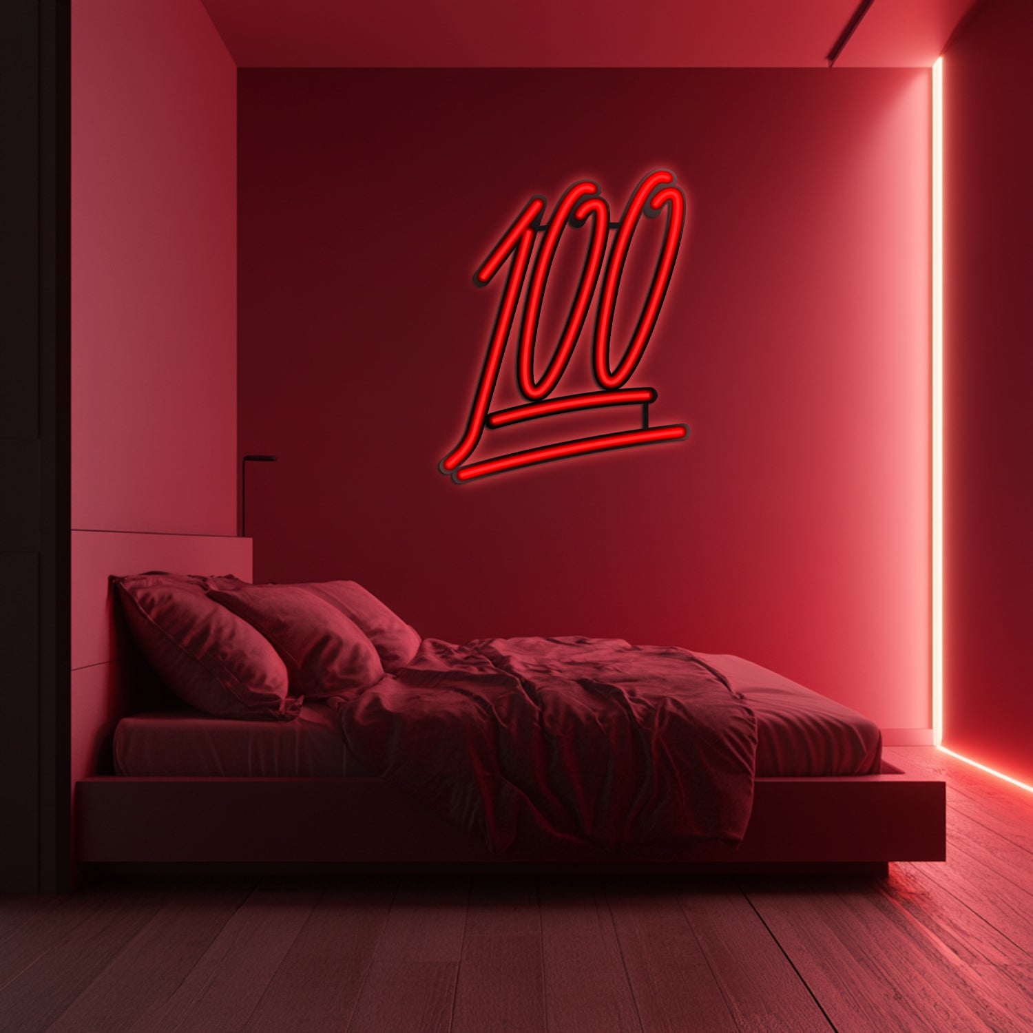 Emoji 100 Metal Neon Wall Art- LN0055