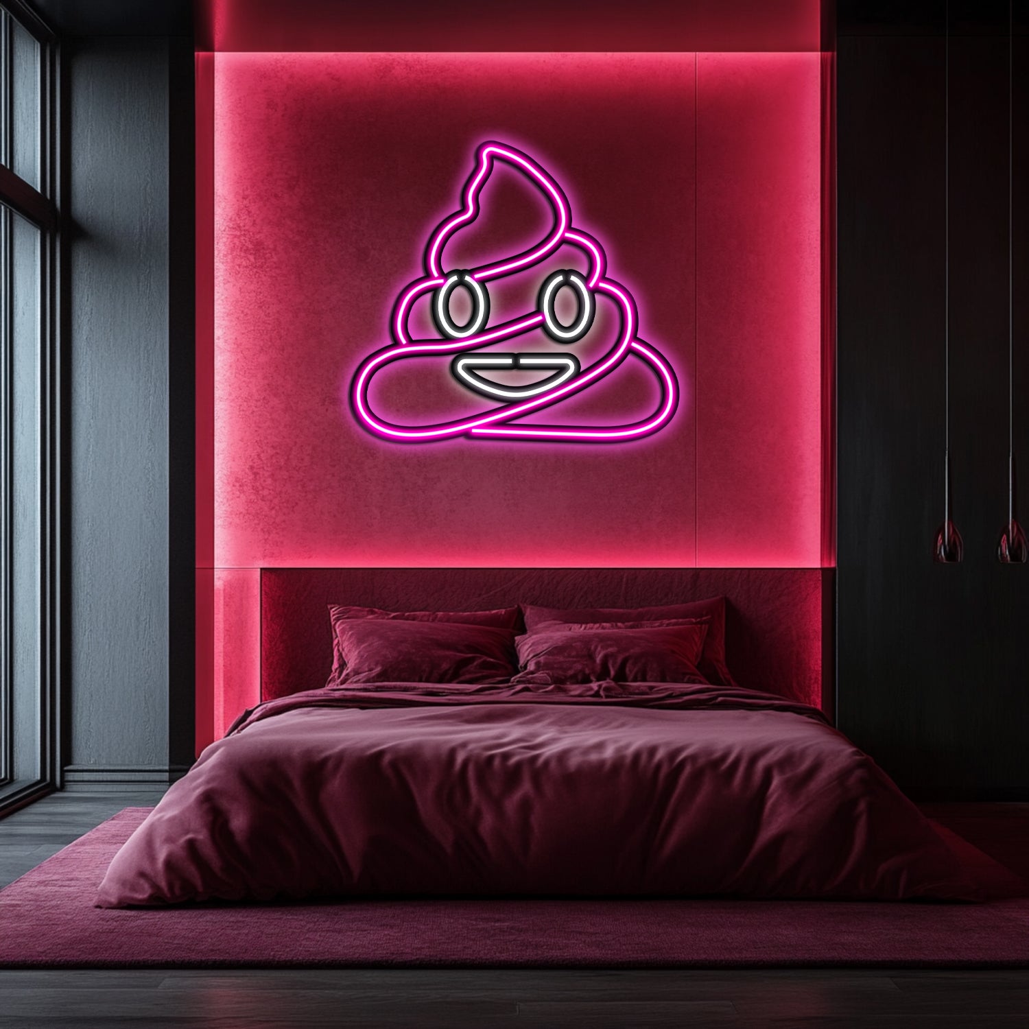 Emoji Poop Metal Neon Wall Art- LN0063